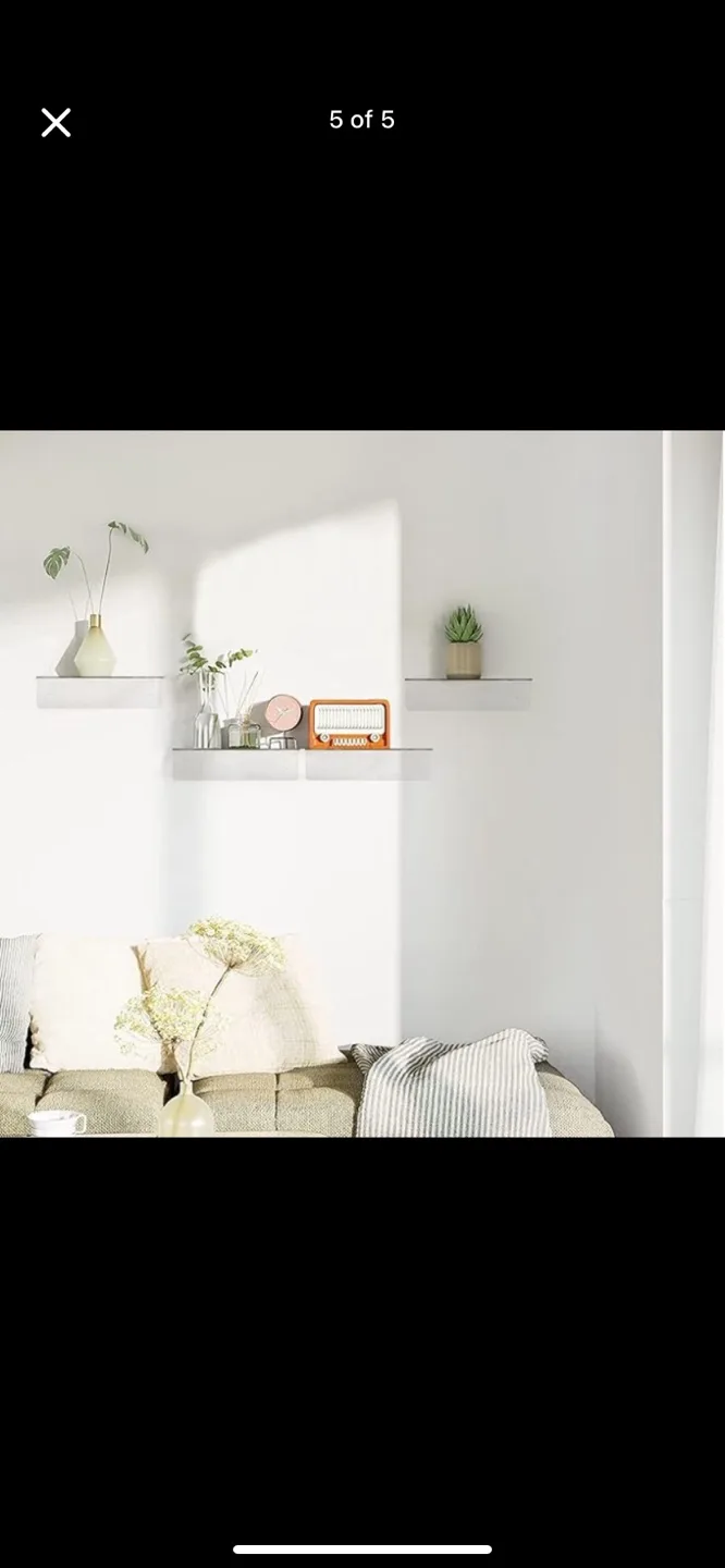 Pink Acrylic floating shelves image indicator(5)