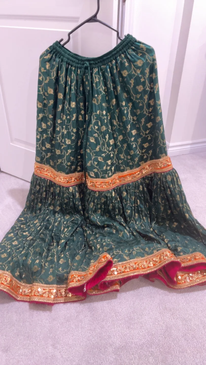 Orange and Pink Pakistani Shalwar Kameez image indicator(7)