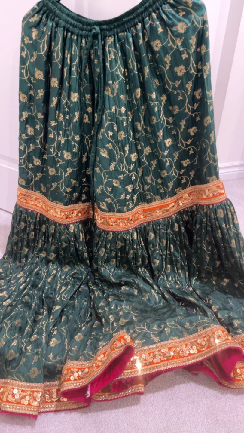 Orange and Pink Pakistani Shalwar Kameez image indicator(9)