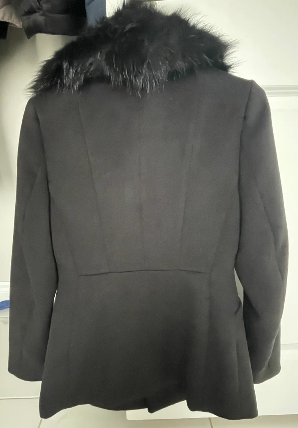 Black Faux Fur Collar Blazer image indicator(4)