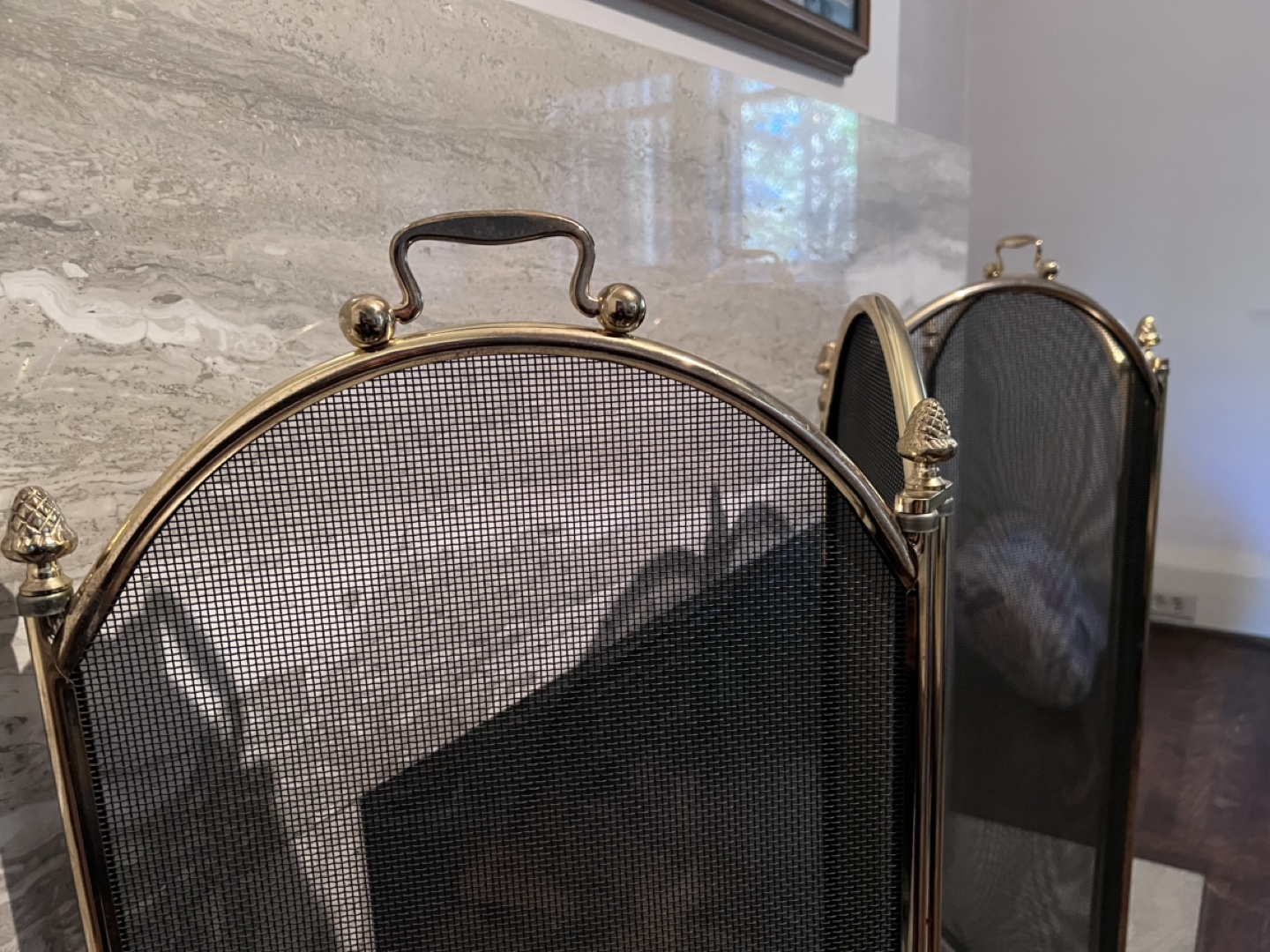 Brass Plated Fireplace Screen - photo 2