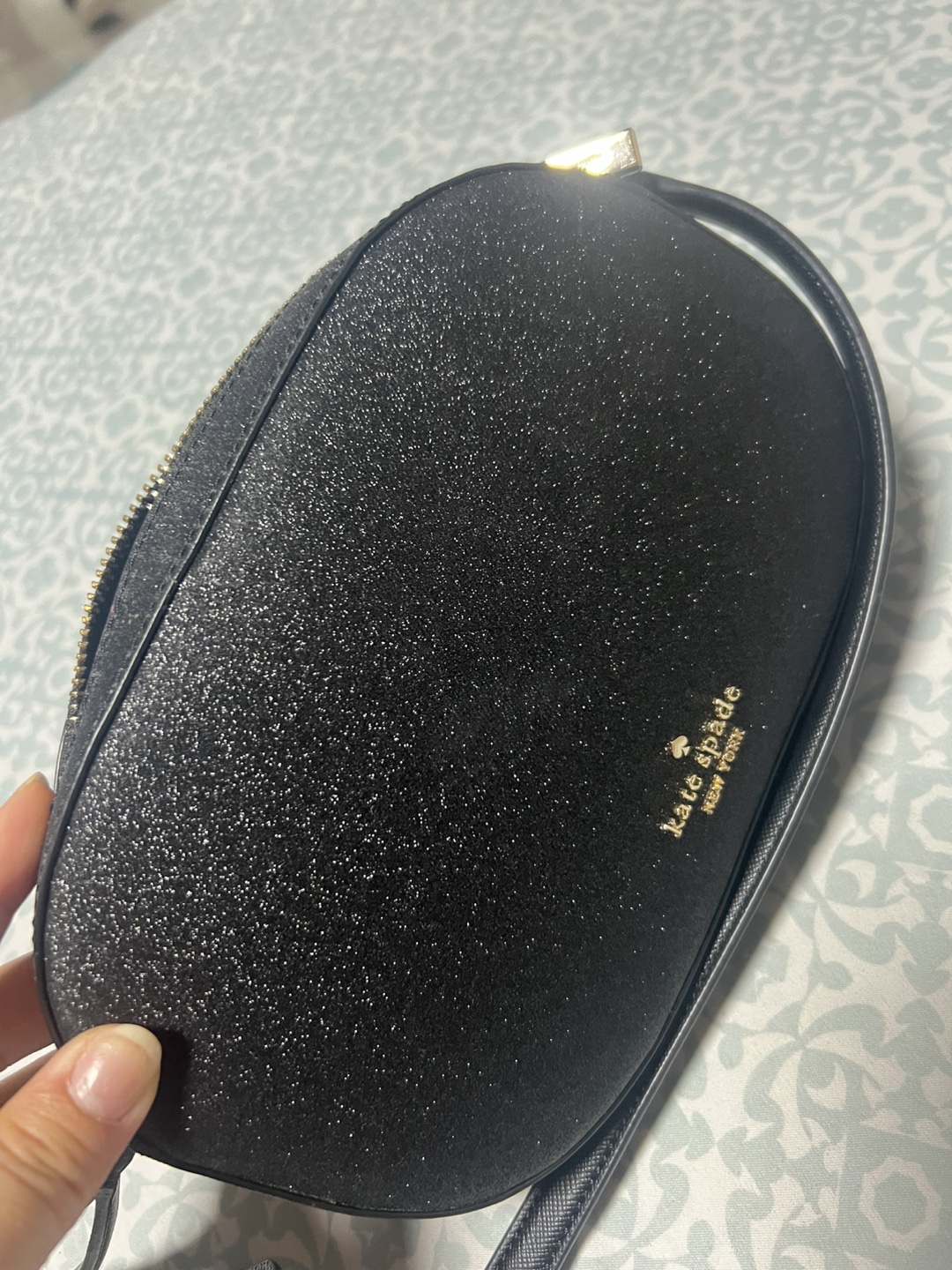 Kate Spade Black Glitter Crossbody Bag