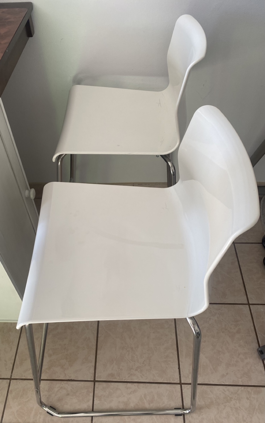 White Counter Stools (Set of 2) - photo 2