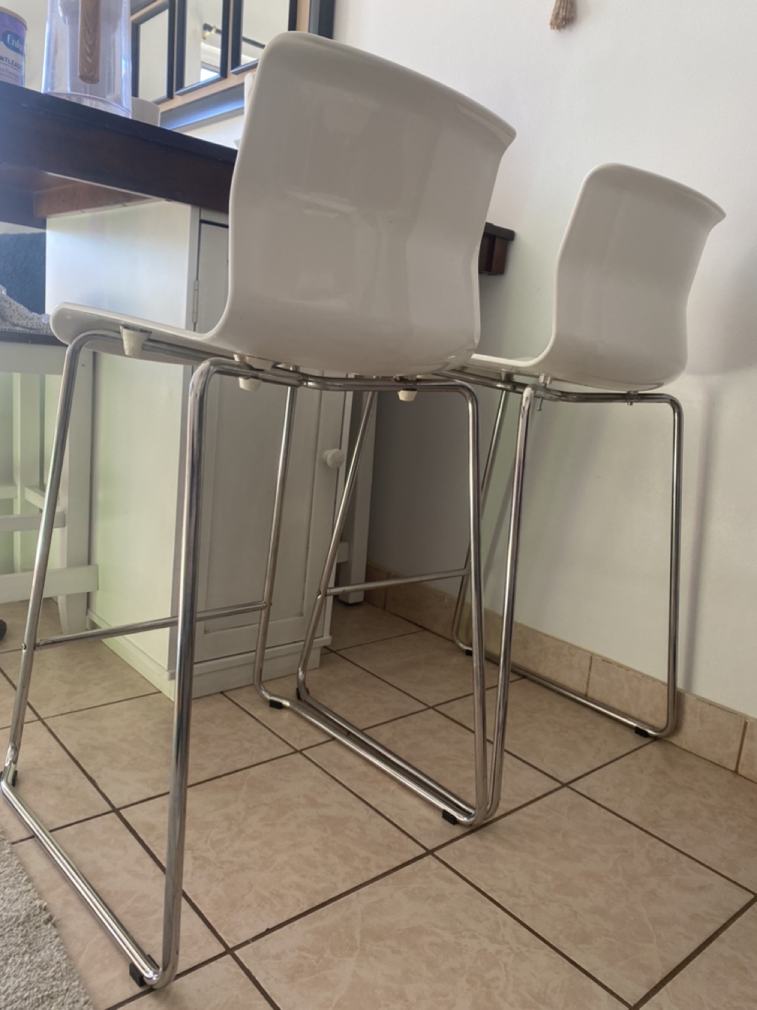 White Counter Stools (Set of 2)