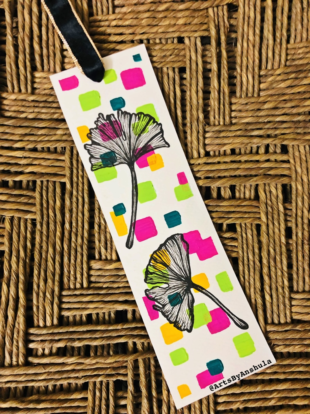 Handmade Ginko Leaf Bookmark