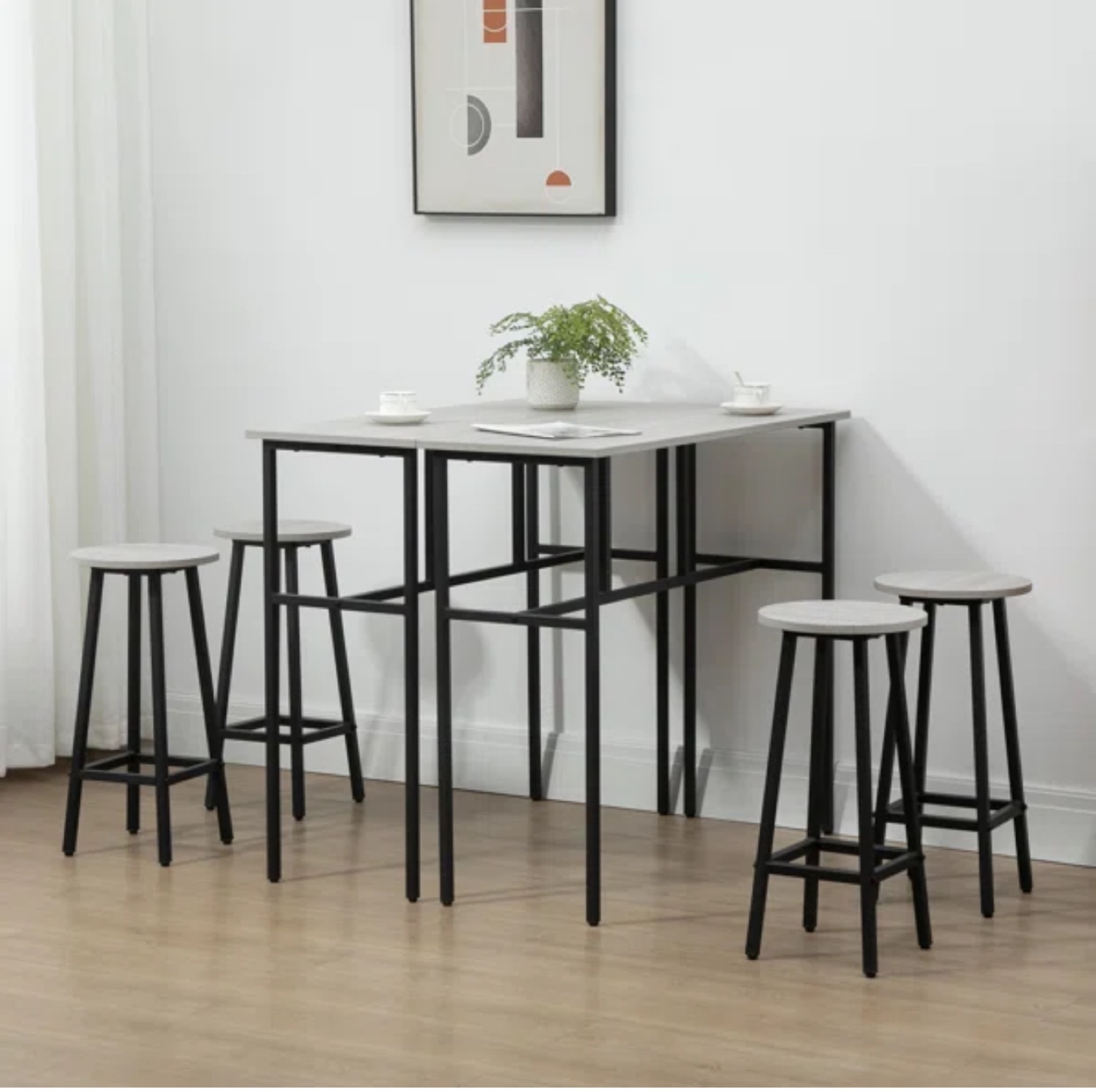 Kitchen Bar Table with 4 Stools - photo 3