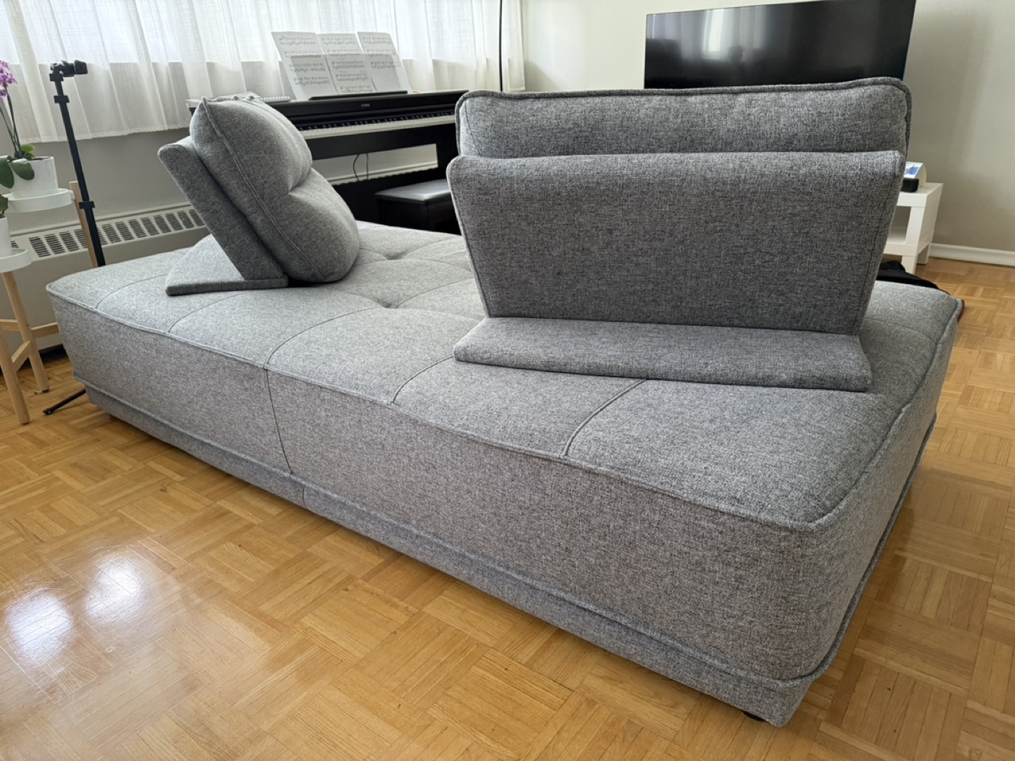 Grey Sofa Bed with Pillows - photo 3