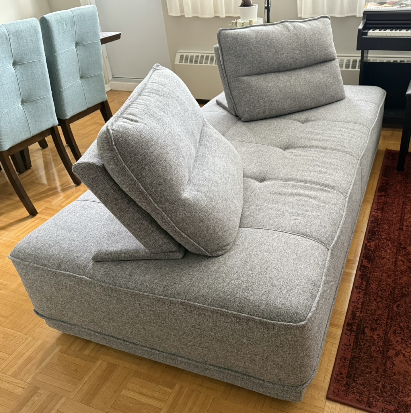 Grey Sofa Bed with Pillows - photo 2