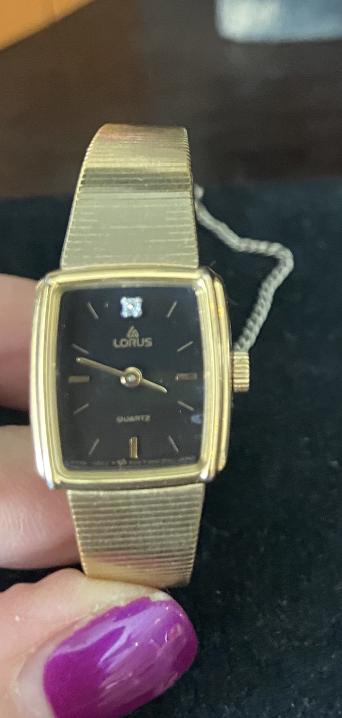 Lorus Gold Tone Watch With small Diamond