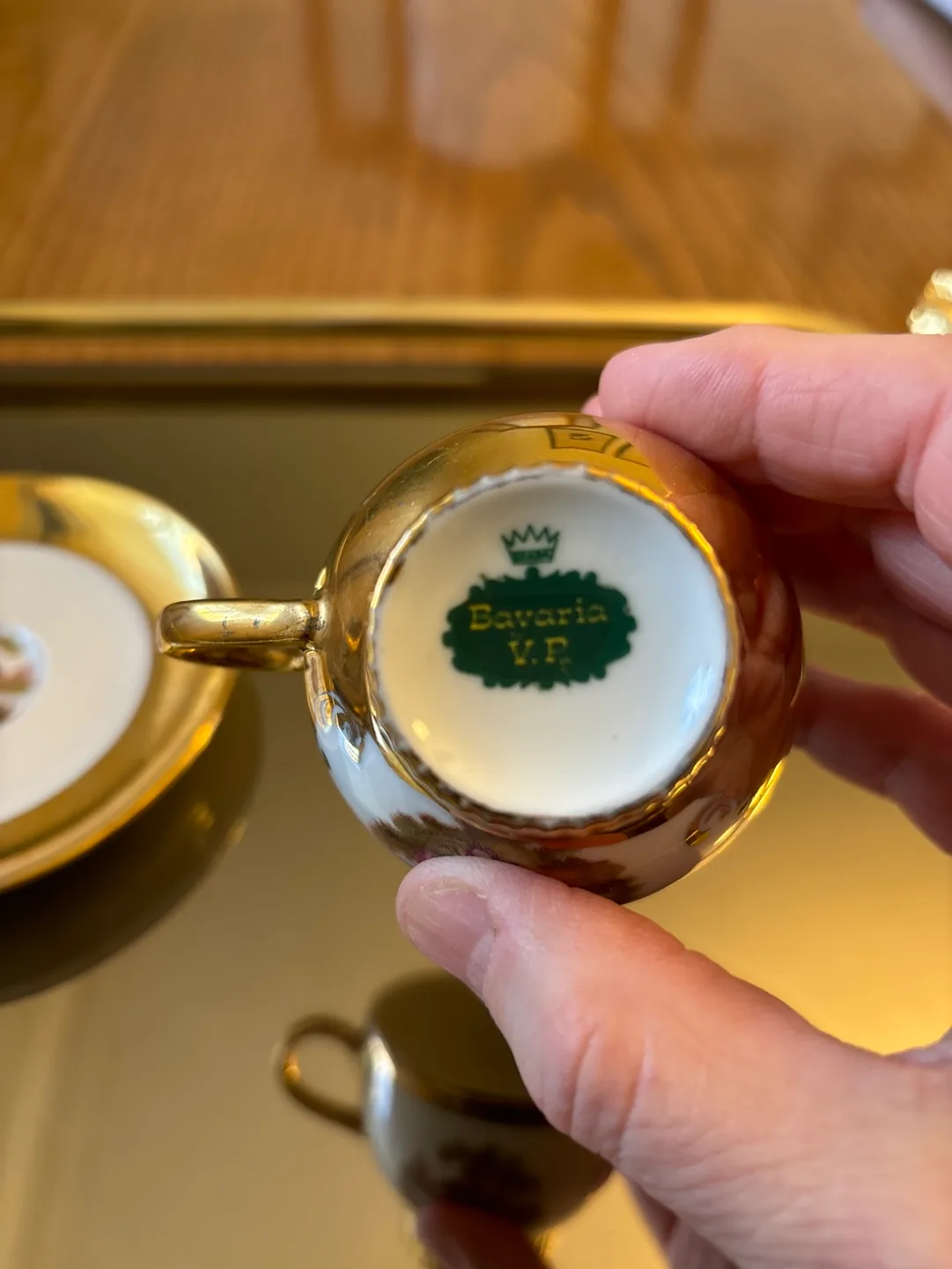 Vintage Bavaria V.P. Teacup and Saucer image indicator(3)