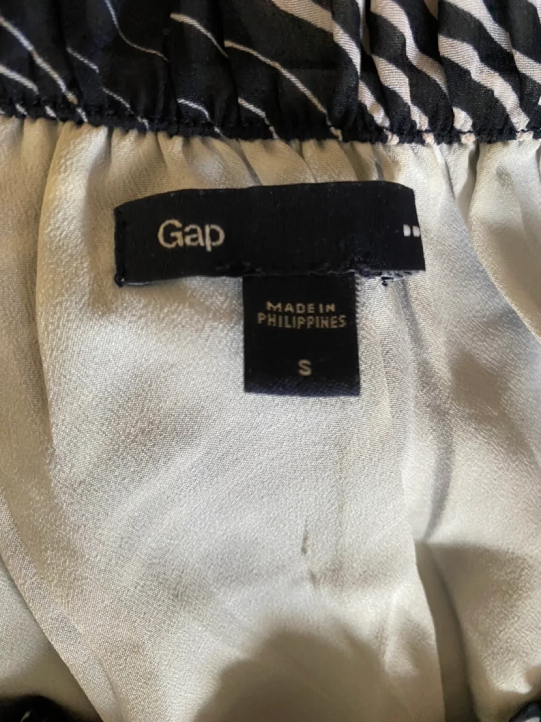 Gap blue and white striped strapless dress, size S image indicator(2)