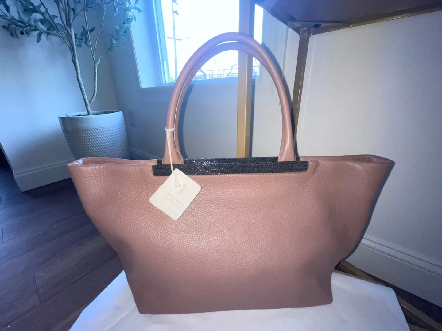 Brunello Cucinelli Leather Tote Bag