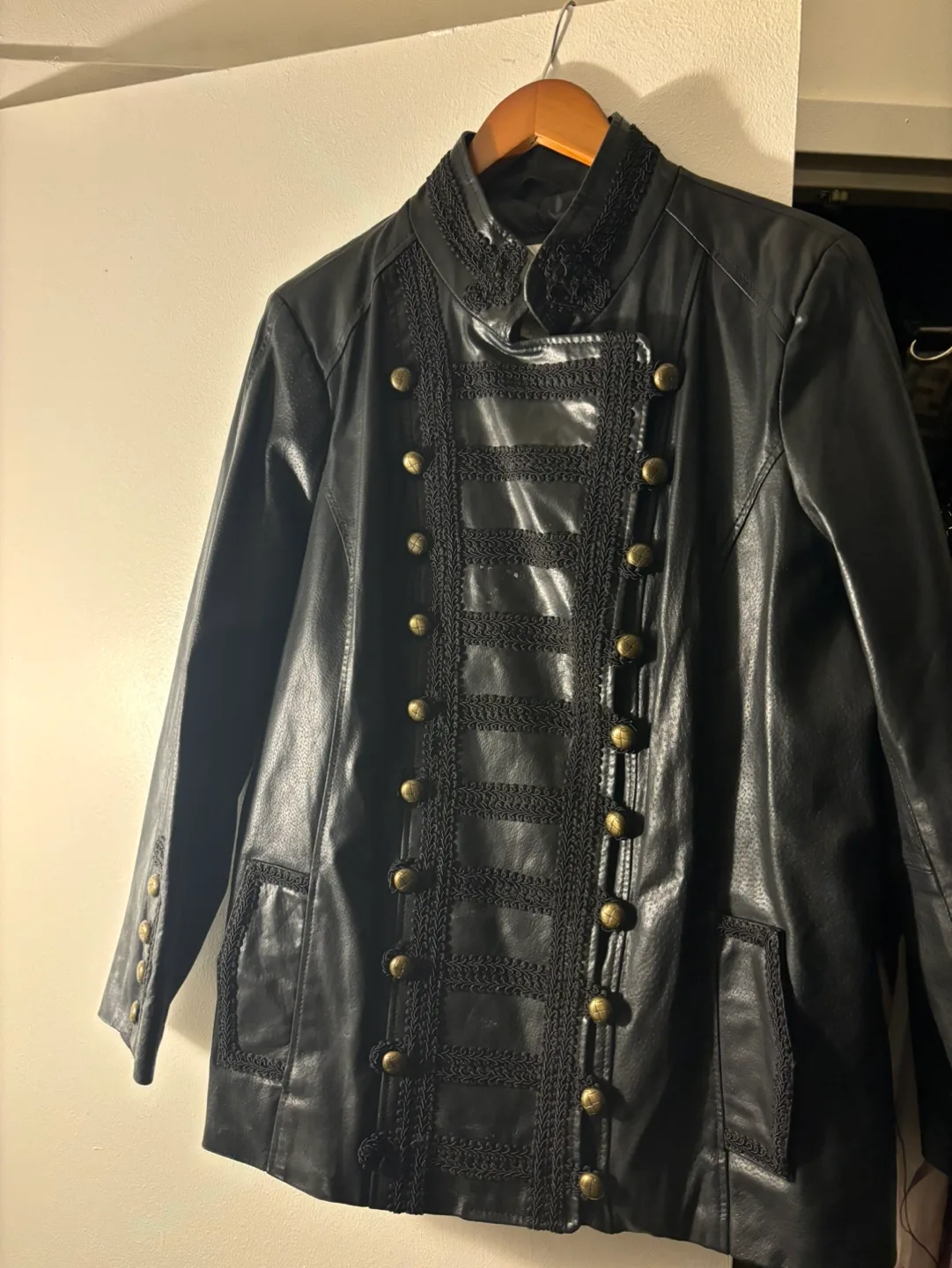 Black Faux Leather Jacket thumbnail