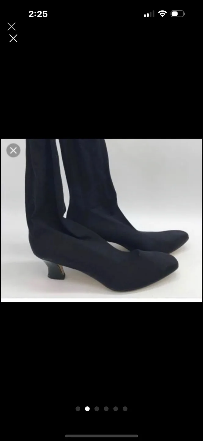 Anne Klein Black Thigh High Boots image indicator(2)