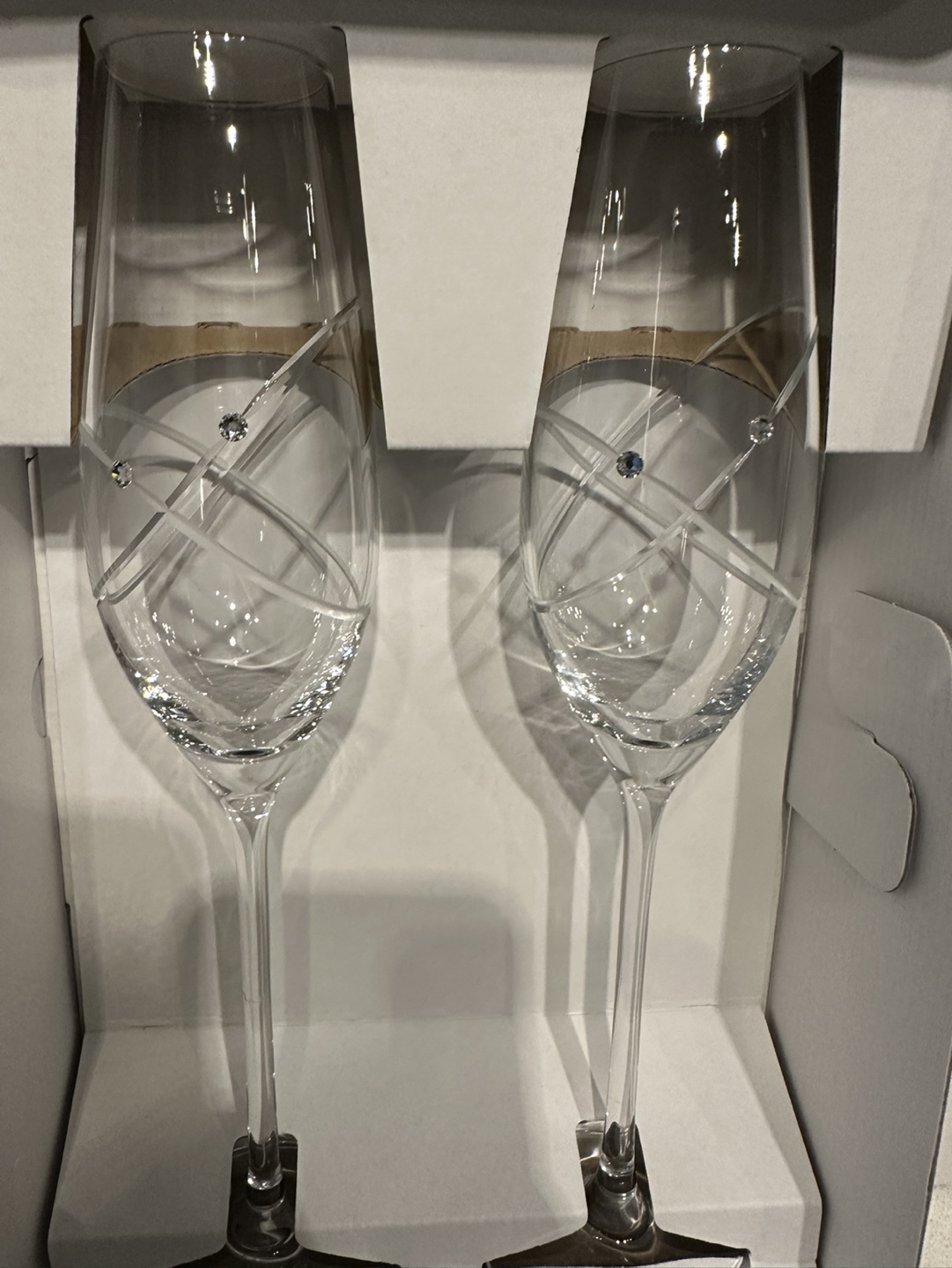 Wedgwood Crystal Champagne Flutes - photo 2