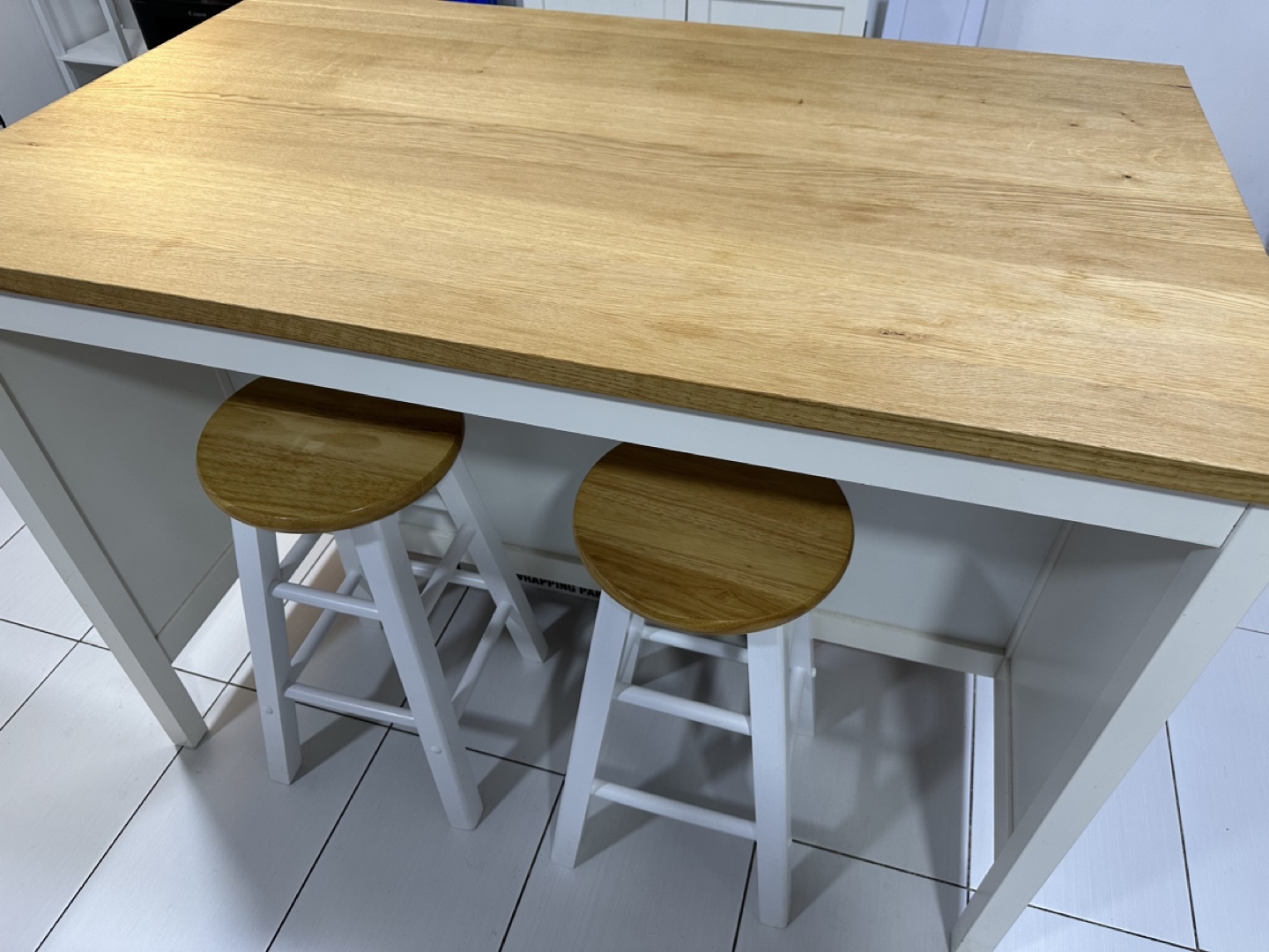IKEA TORNVIKEN Kitchen Island, Off-White/Oak - photo 4