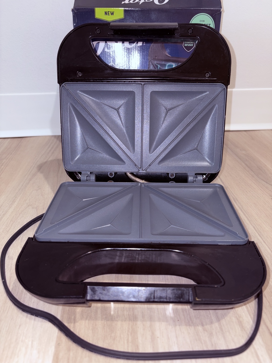 Oster DiamondForce Sandwich Maker, Stainless Steel - photo 3