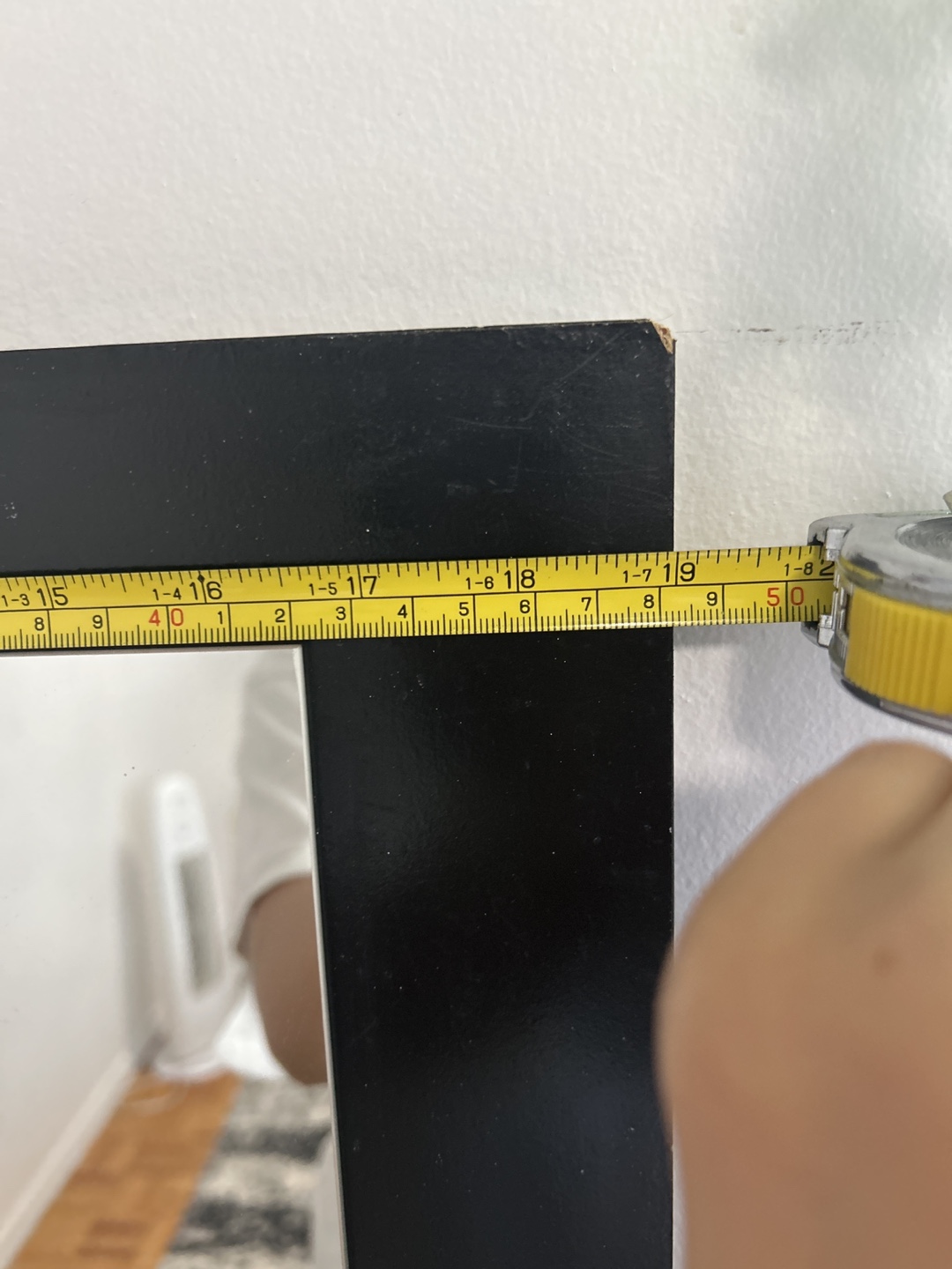 Full-length mirror with black wooden frame - photo 2