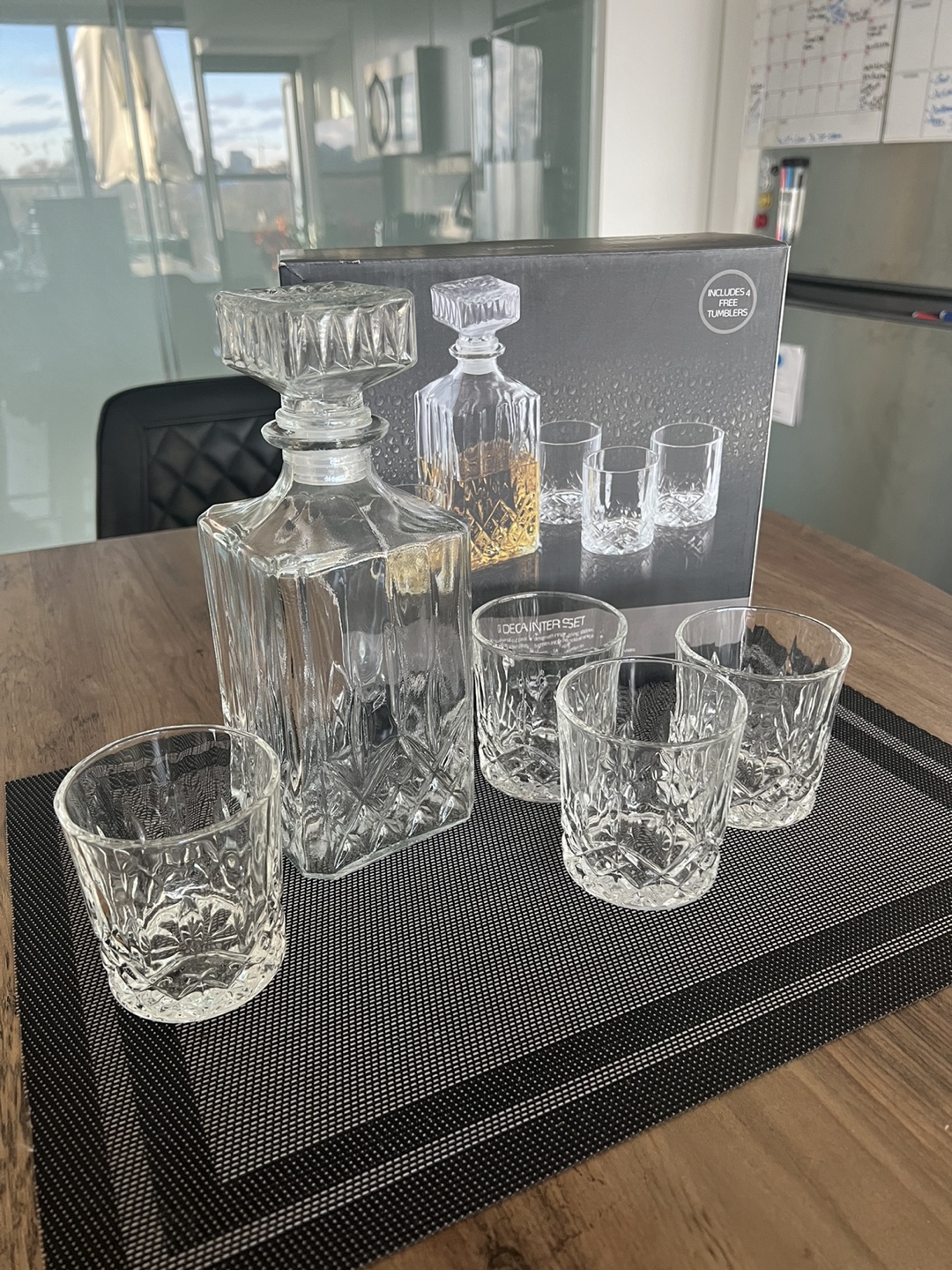 BarCraft Decanter Set with Tumblers