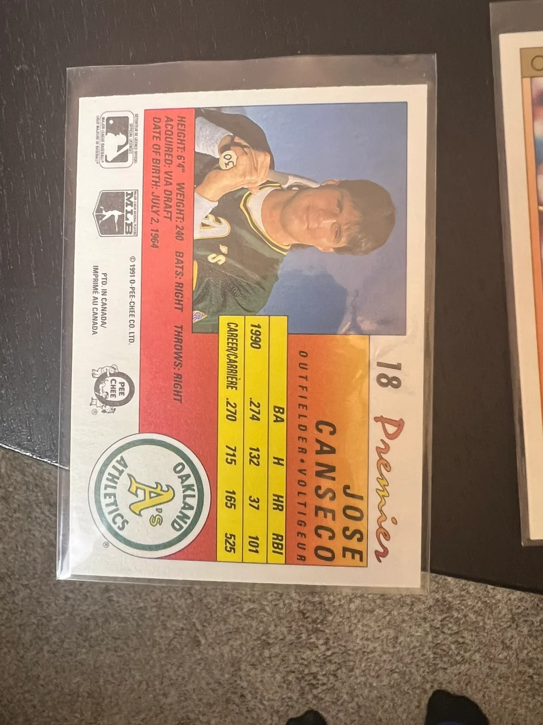 1990 O-Pee-Chee Premier Baseball Card Box image indicator(5)