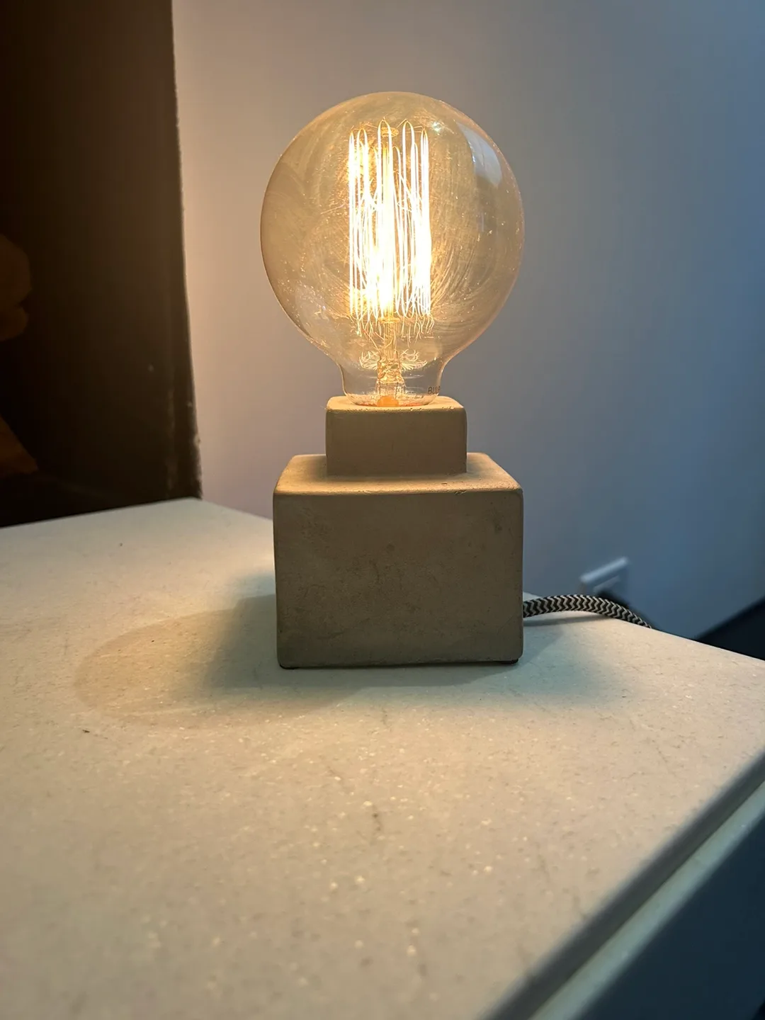 Concrete Edison Bulb Lamp image indicator(2)