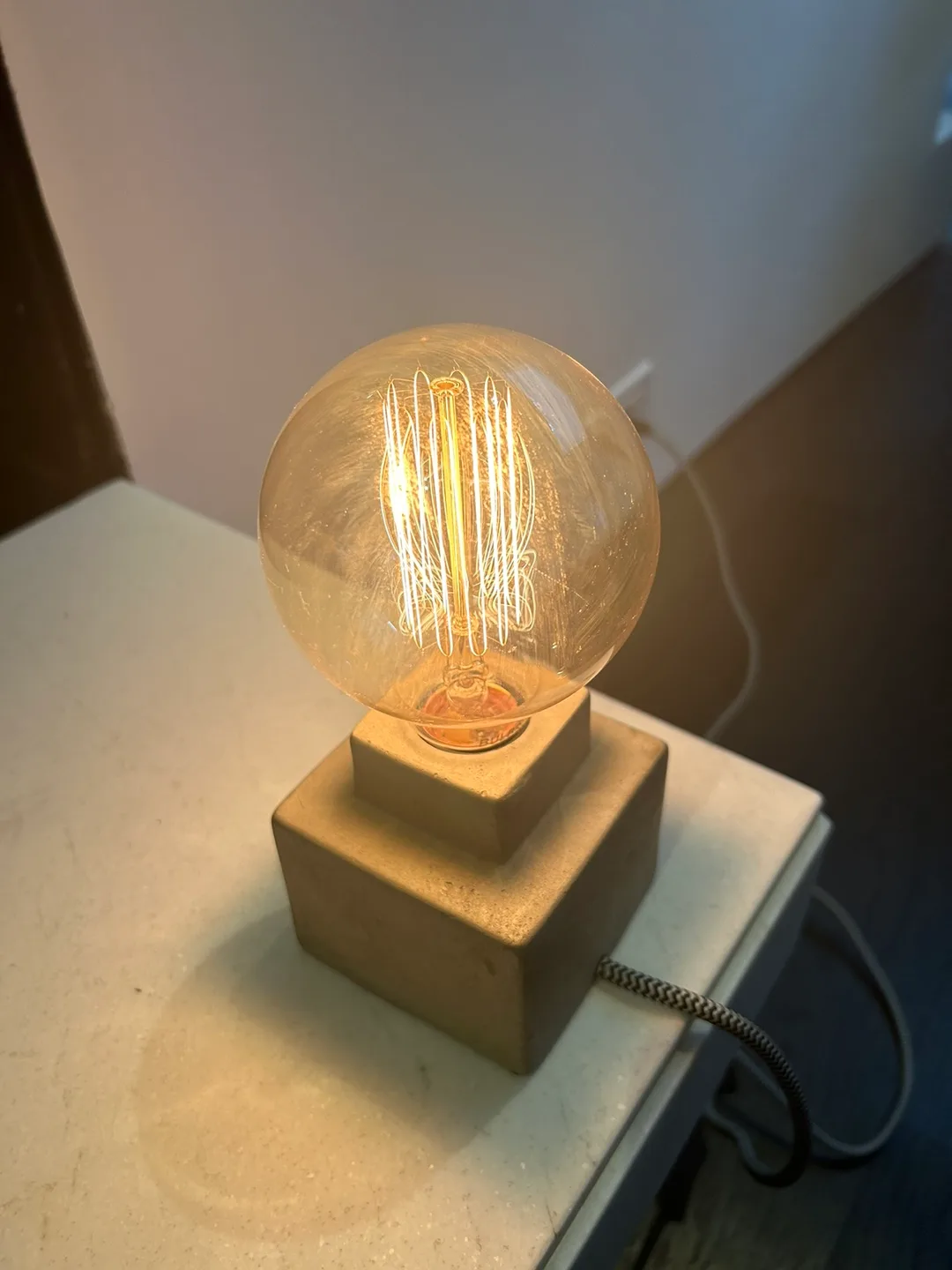 Concrete Edison Bulb Lamp image indicator(4)