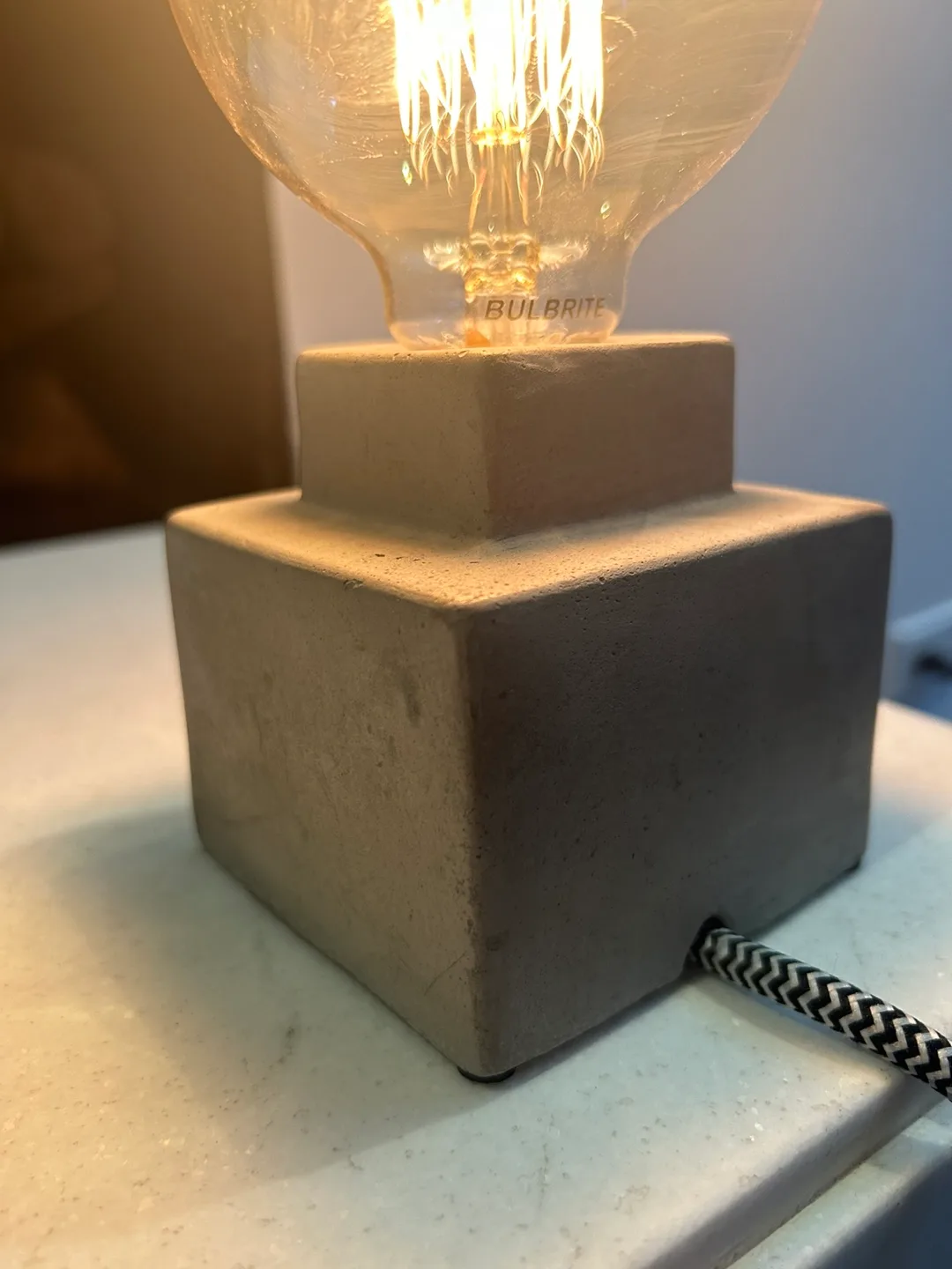 Concrete Edison Bulb Lamp image indicator(5)