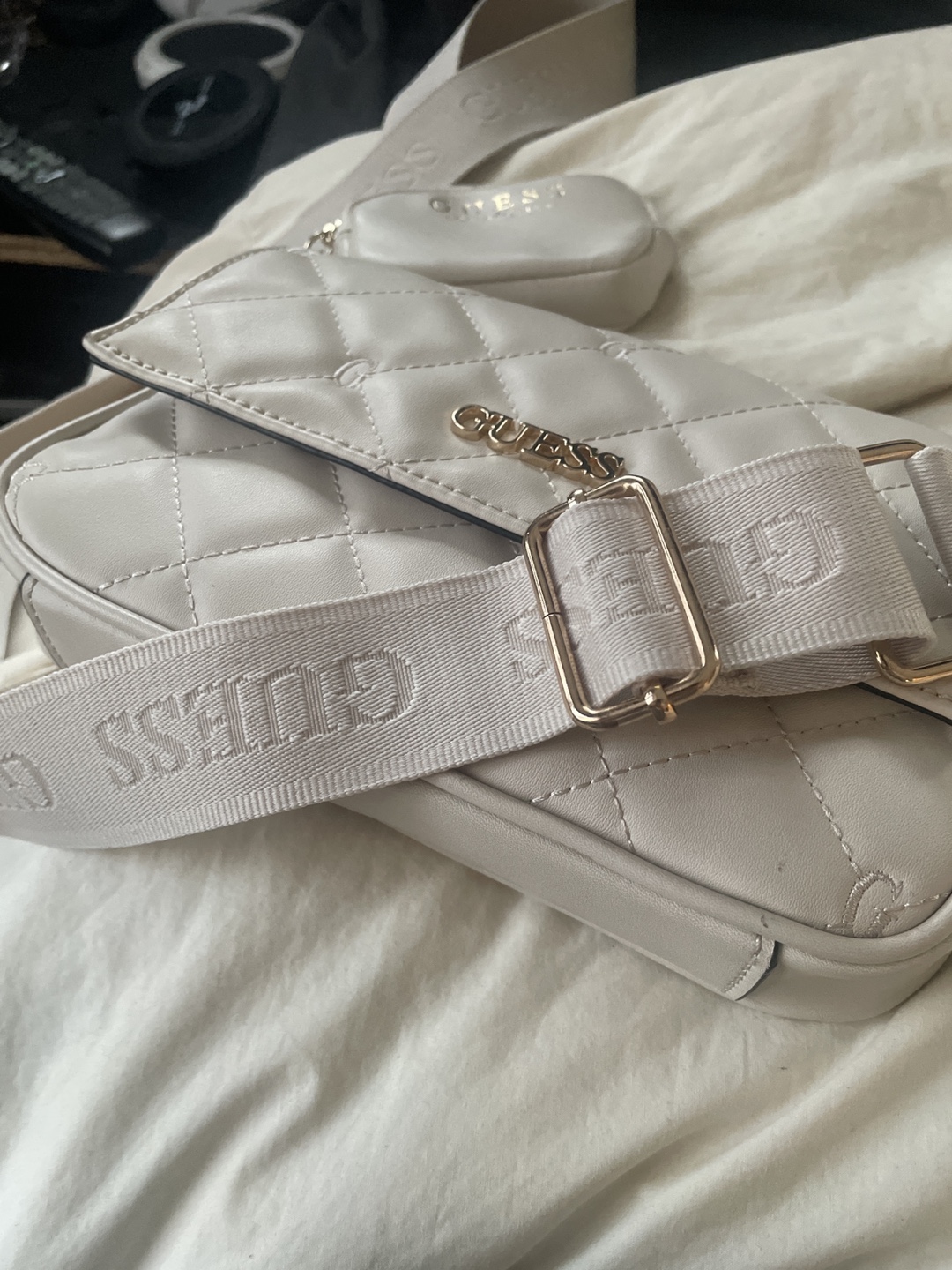 Guess  White Quilted Crossbody Bag - photo 2