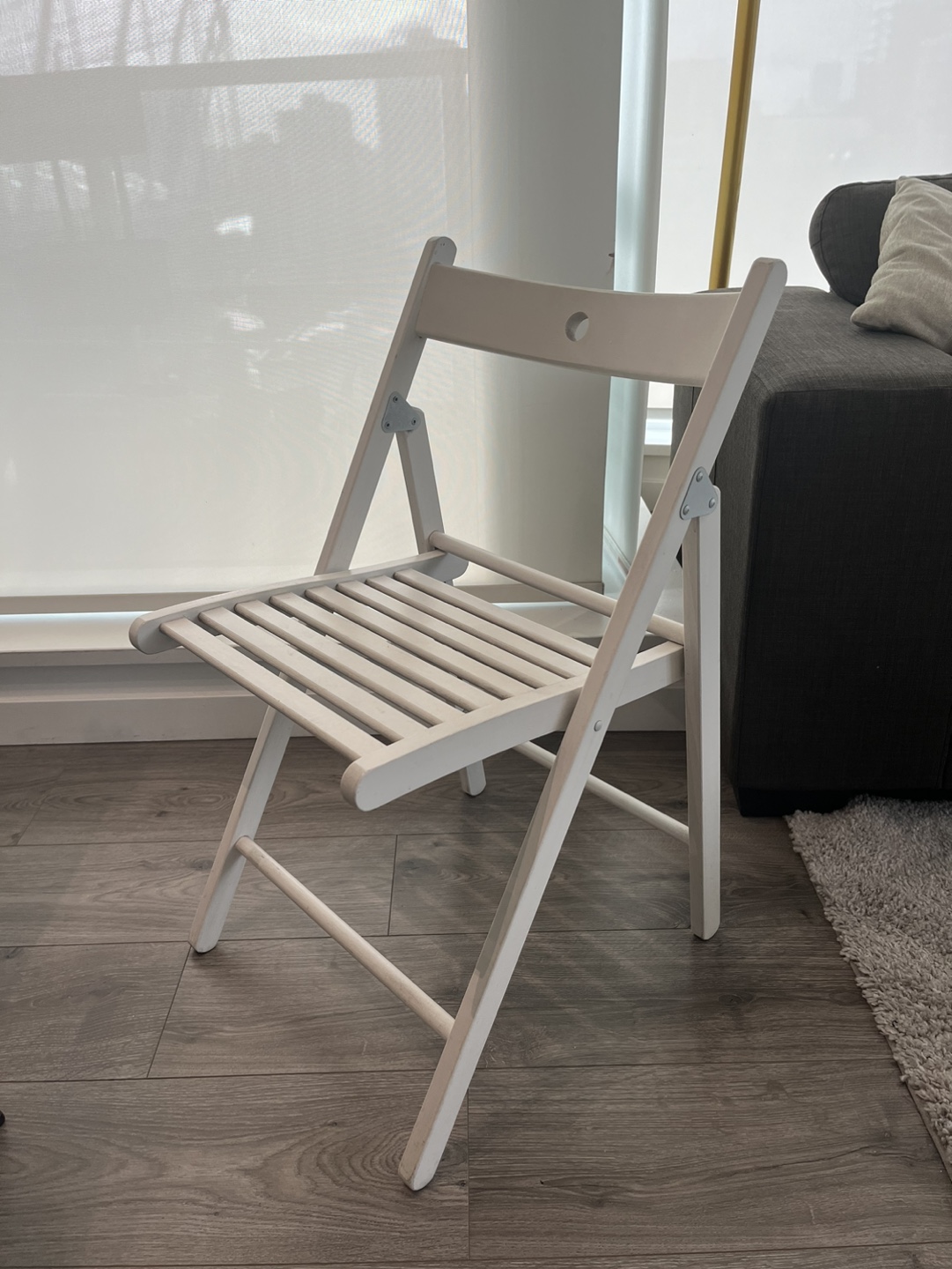 Set of 2 White Folding Chair