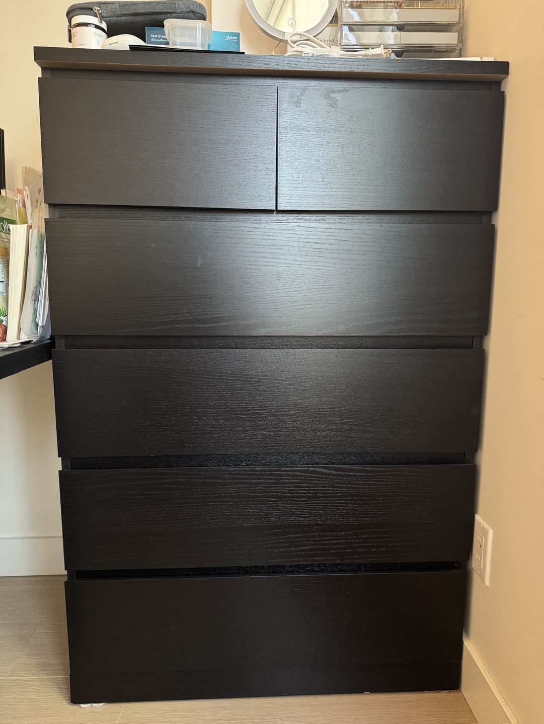 IKEA MALM 6 drawer dresser - black - photo 2