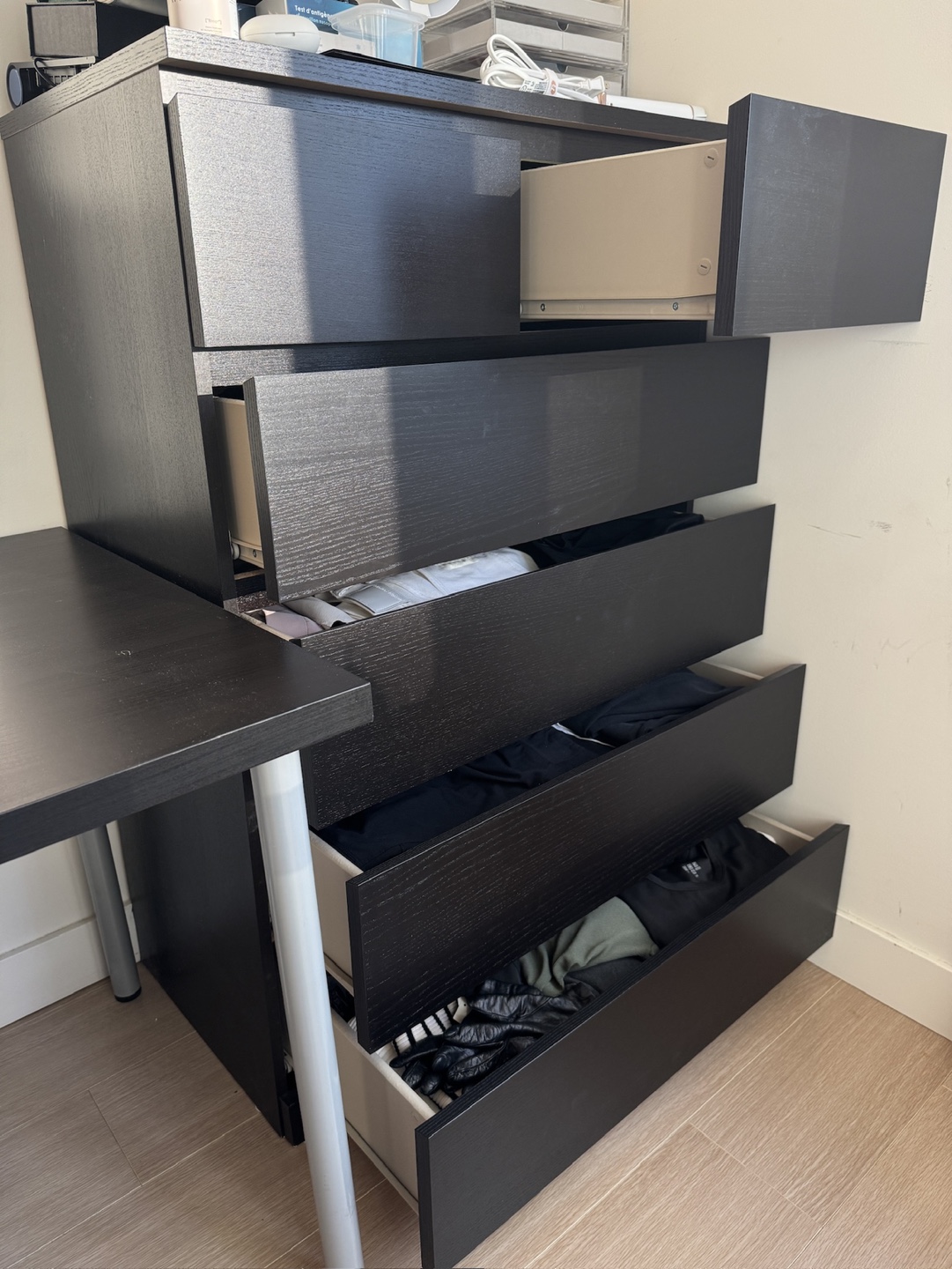 IKEA MALM 6 drawer dresser - black - photo 3