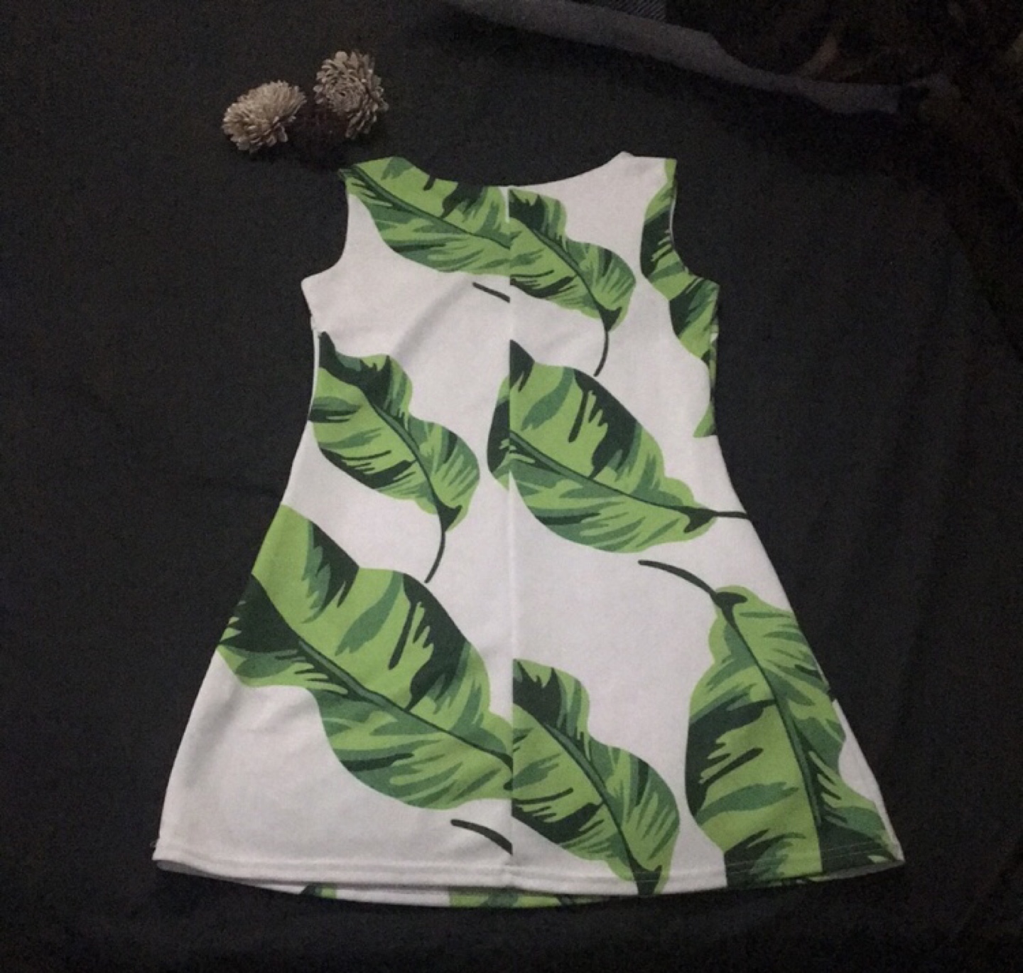 Leaf Print Summer Dress