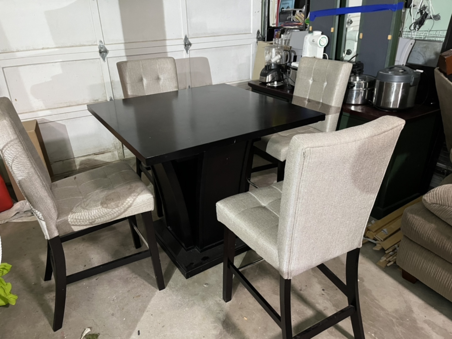 Square Bar Table and Four Stools - photo 5