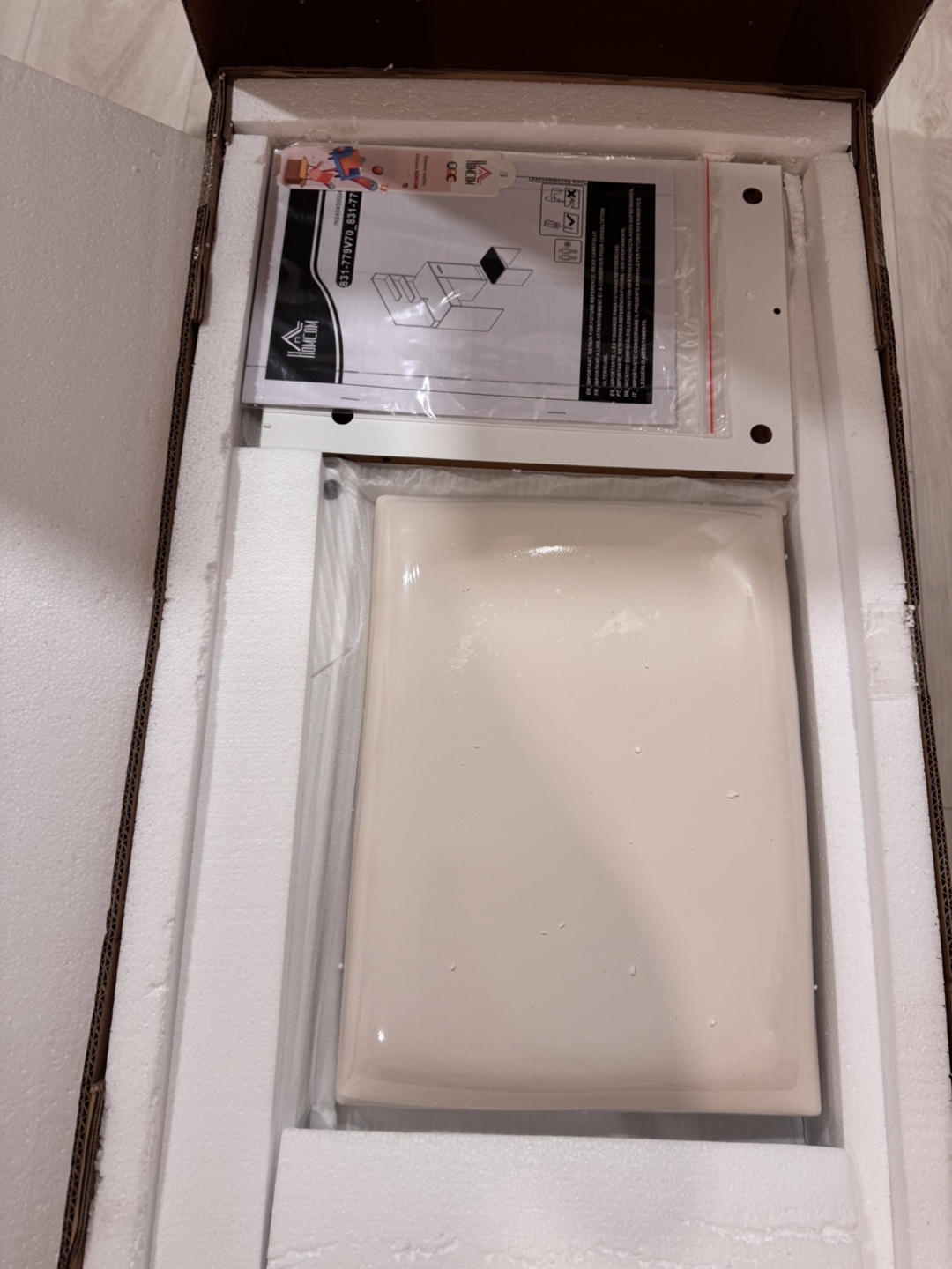 Brand new White Vanity Desk Mirror and Storage with chair - photo 3