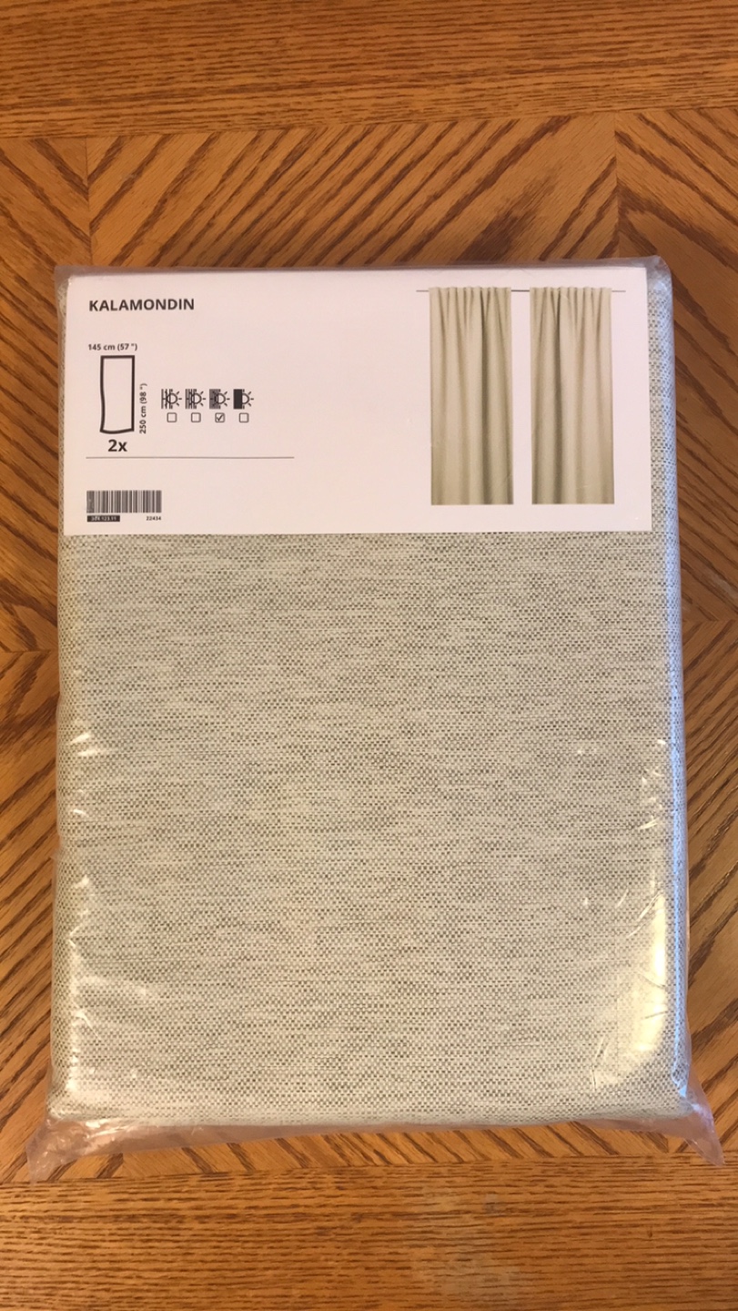 IKEA Kalamondin Curtains - 2 Pack - 57" x 98" - NEW