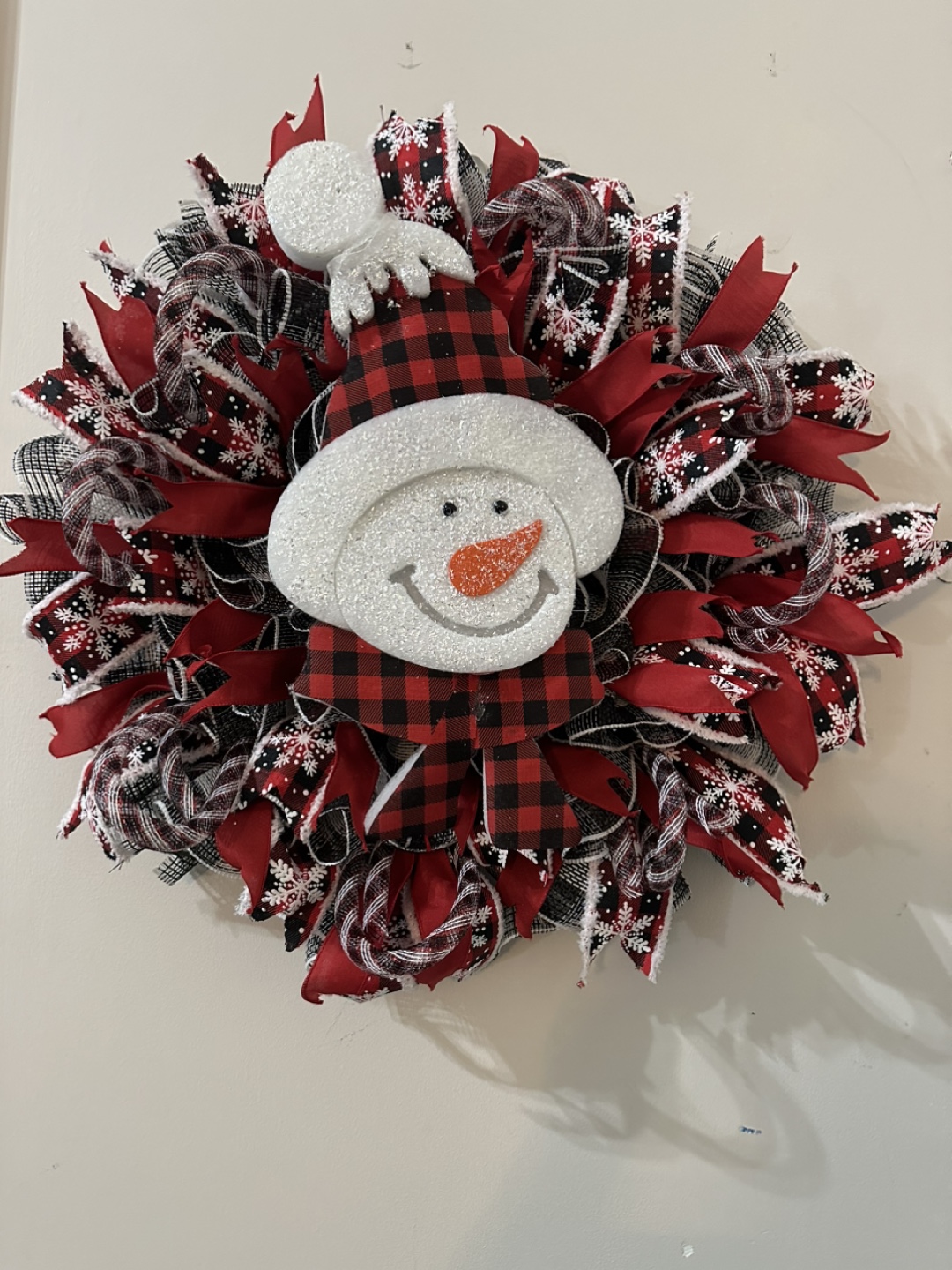 Snowman Wreath - Hand made