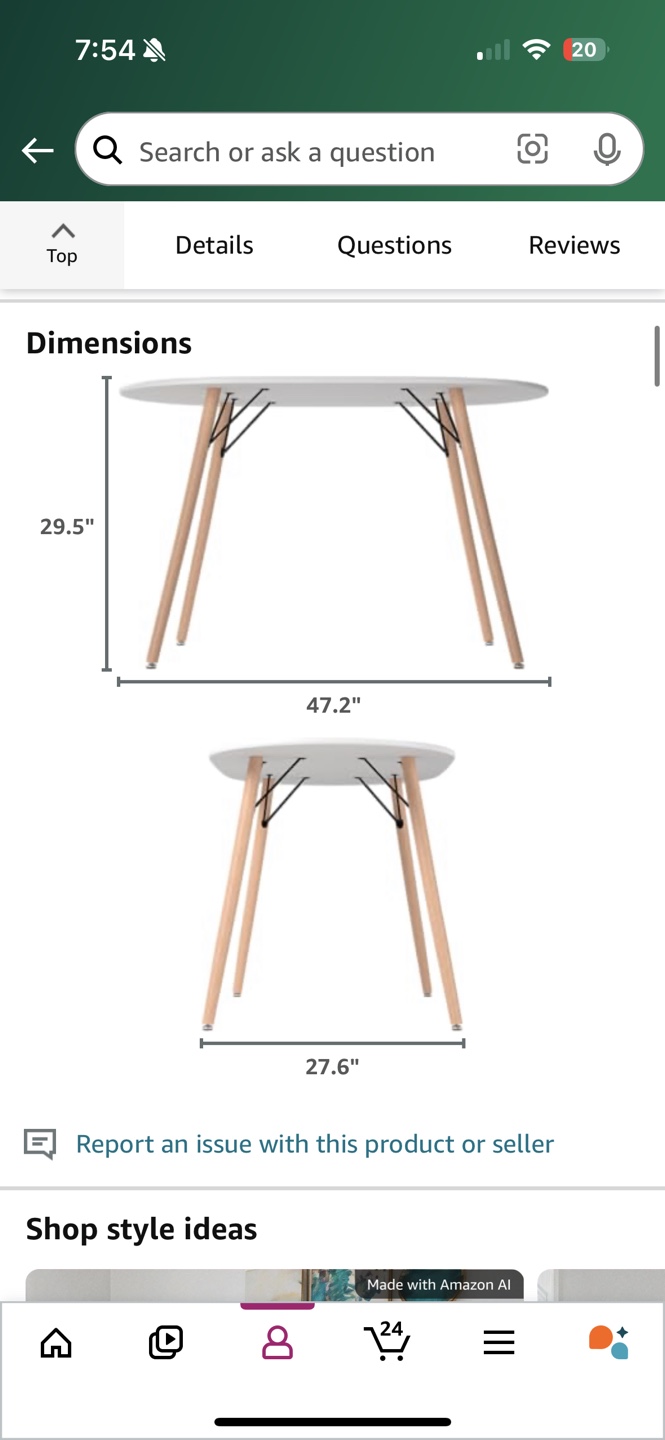 White Oval Dining Table - photo 3