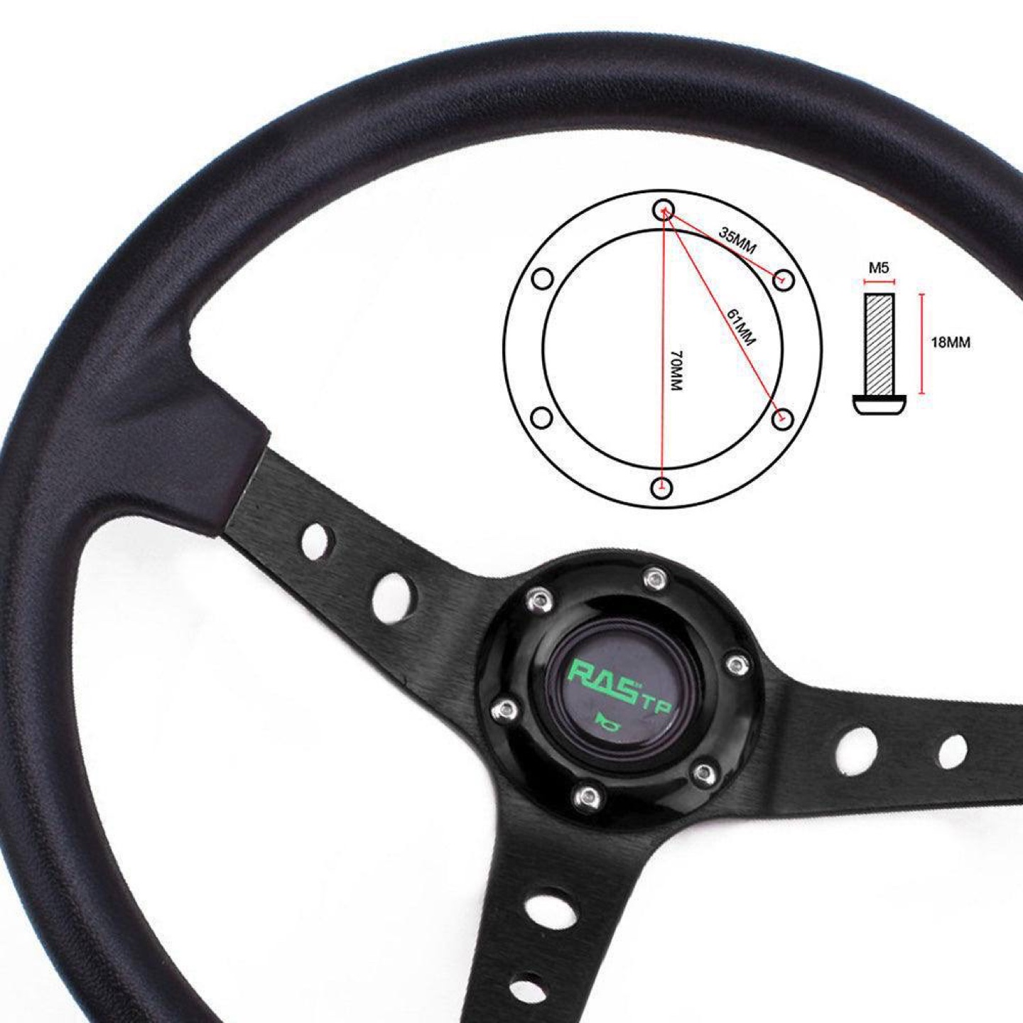 RASTP 14 Inch Racing Steering Wheel - photo 5