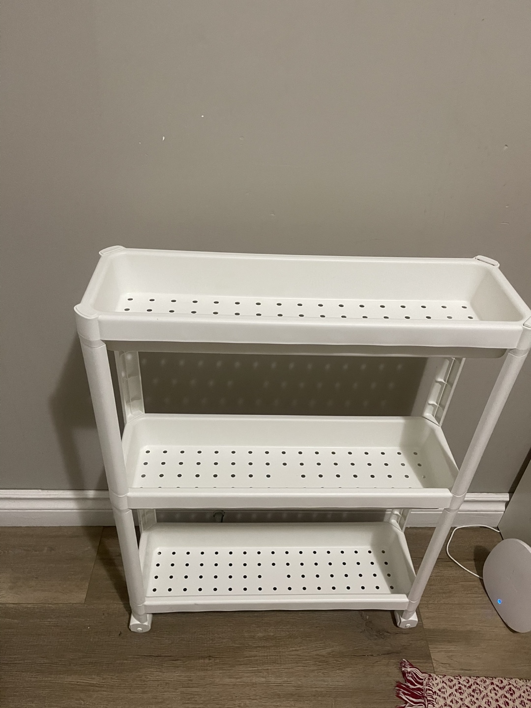 White 3-Tier Rolling Cart