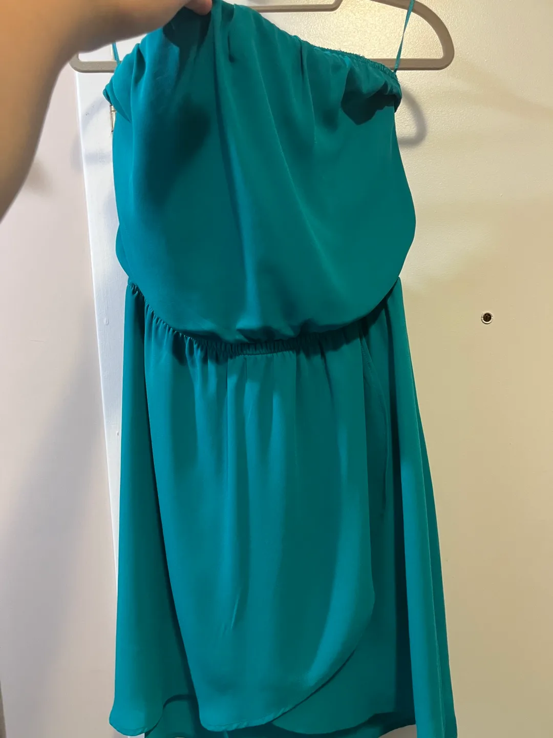Express Strapless Teal Dress Size M image indicator(3)