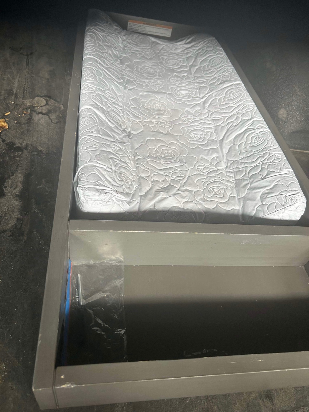 Grey Changing Table Topper Only - photo 4