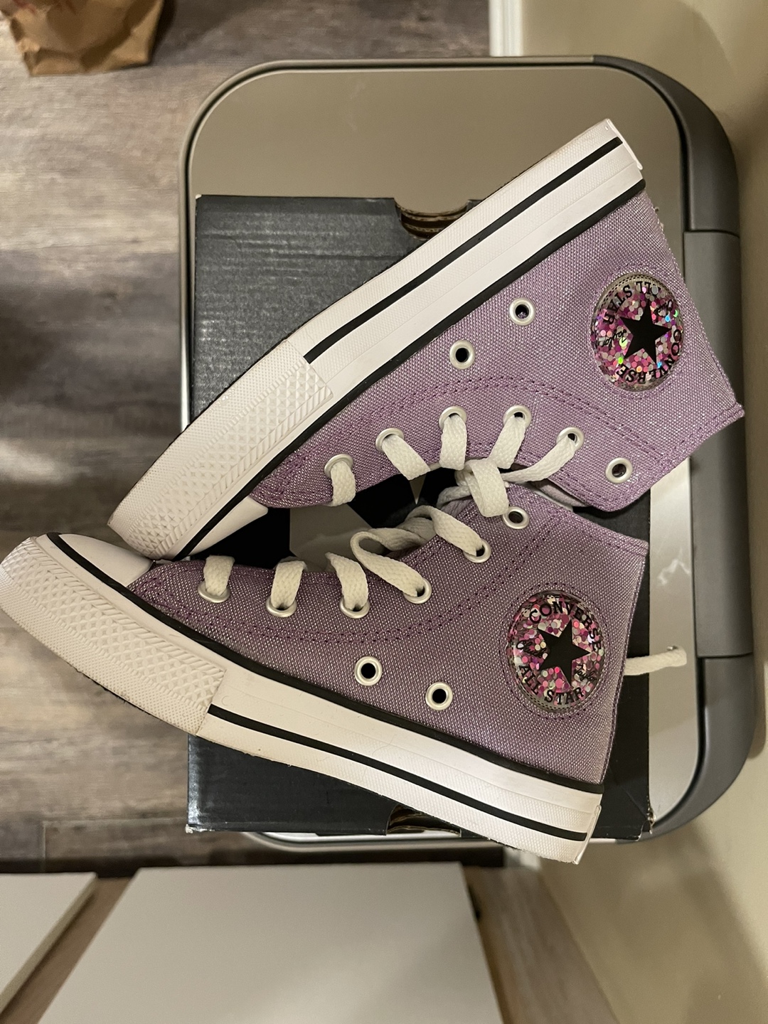 Purple Converse High Tops
