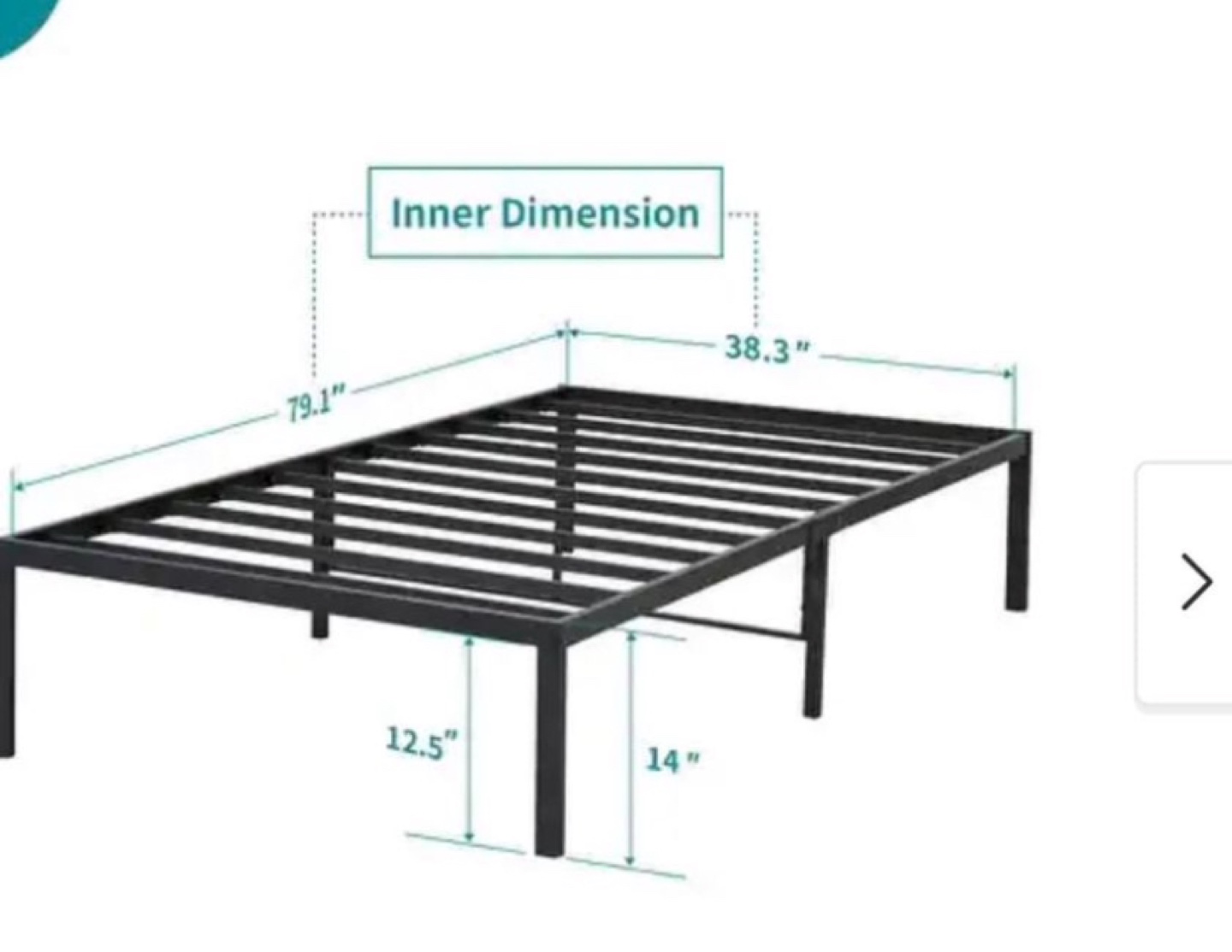 Twin XL Metal Bed Frame
