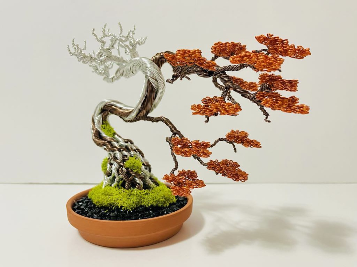 Handcrafted wire bonsai sculpture - photo 4