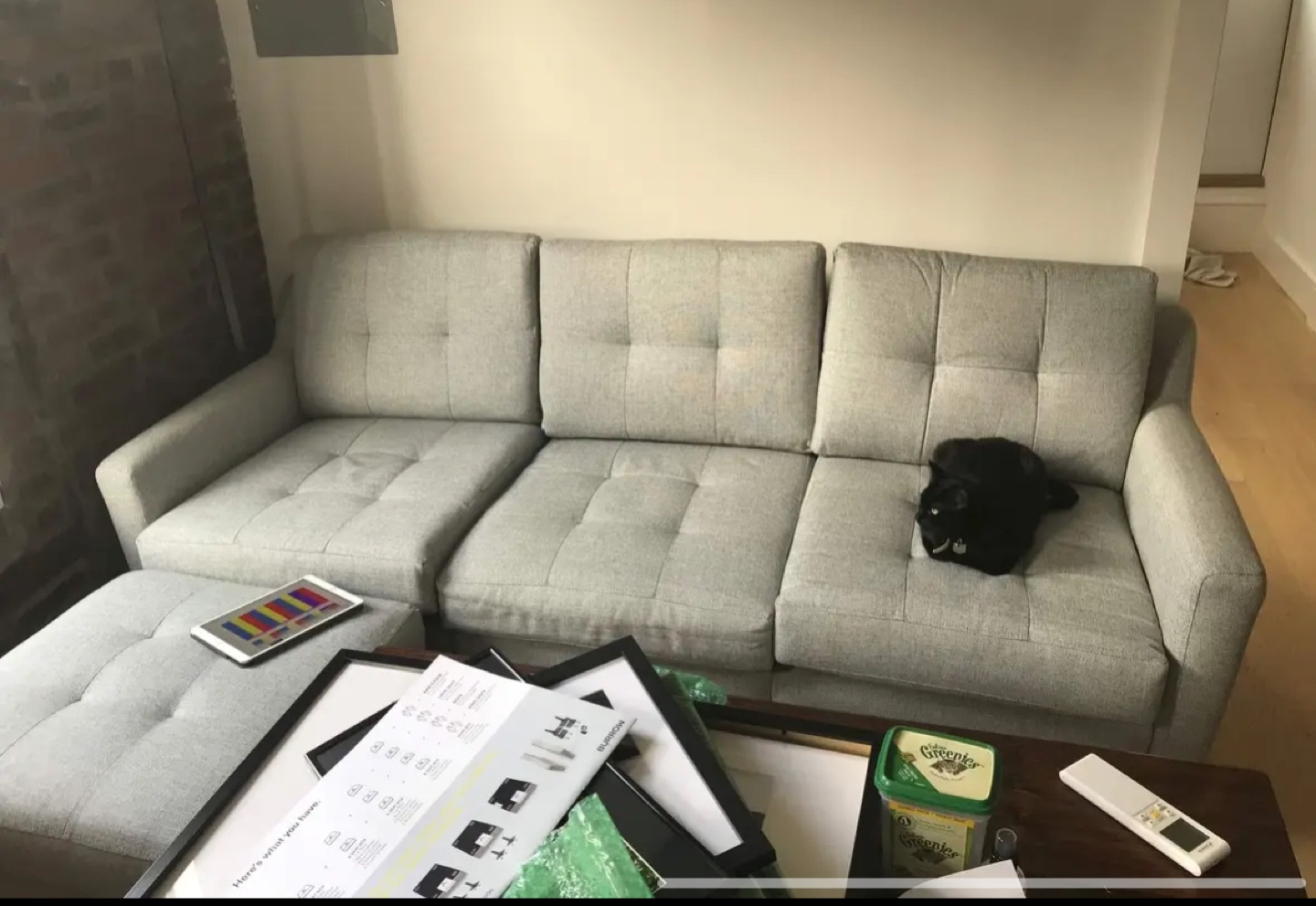 Burrow couch with ottoman