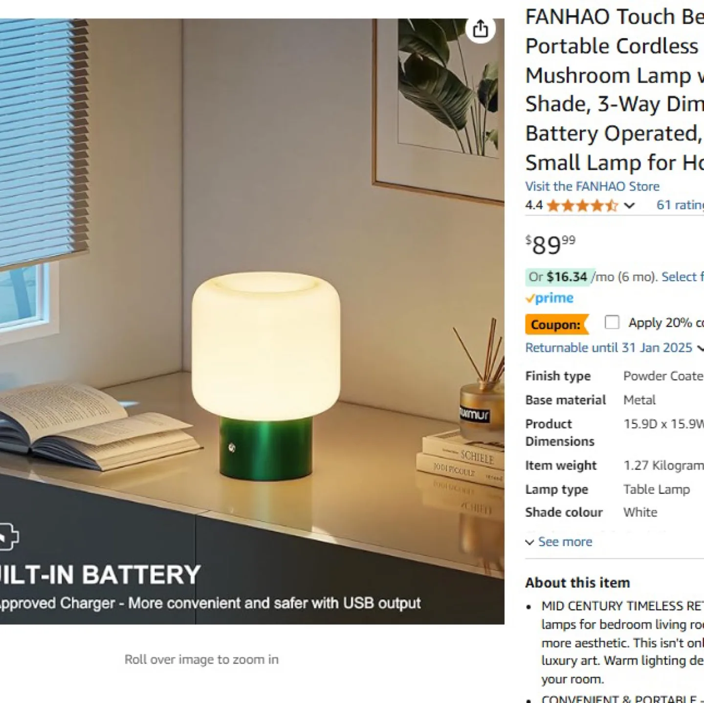 Wireless Mushroom Lamp image indicator(3)