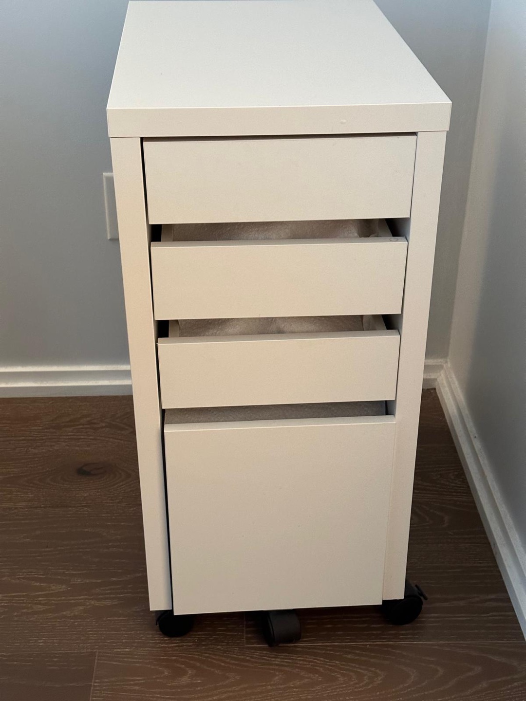 IKEA White Rolling Storage Cabinet - photo 2