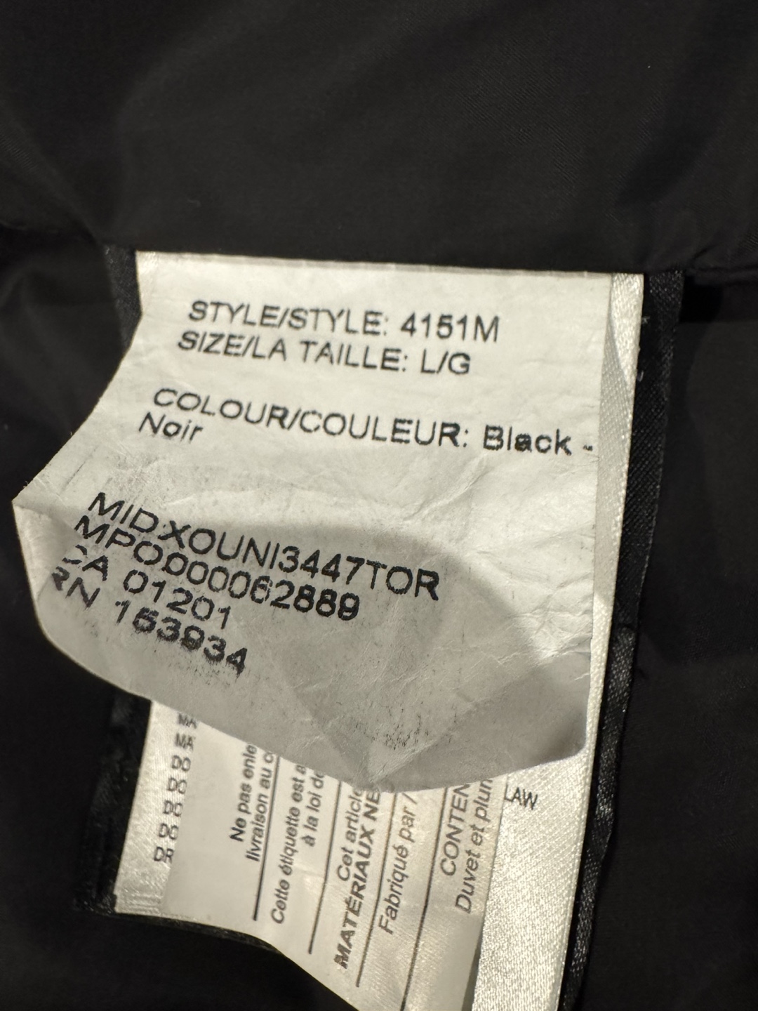 Men’s Canada Goose Black Vest Size LG - photo 5