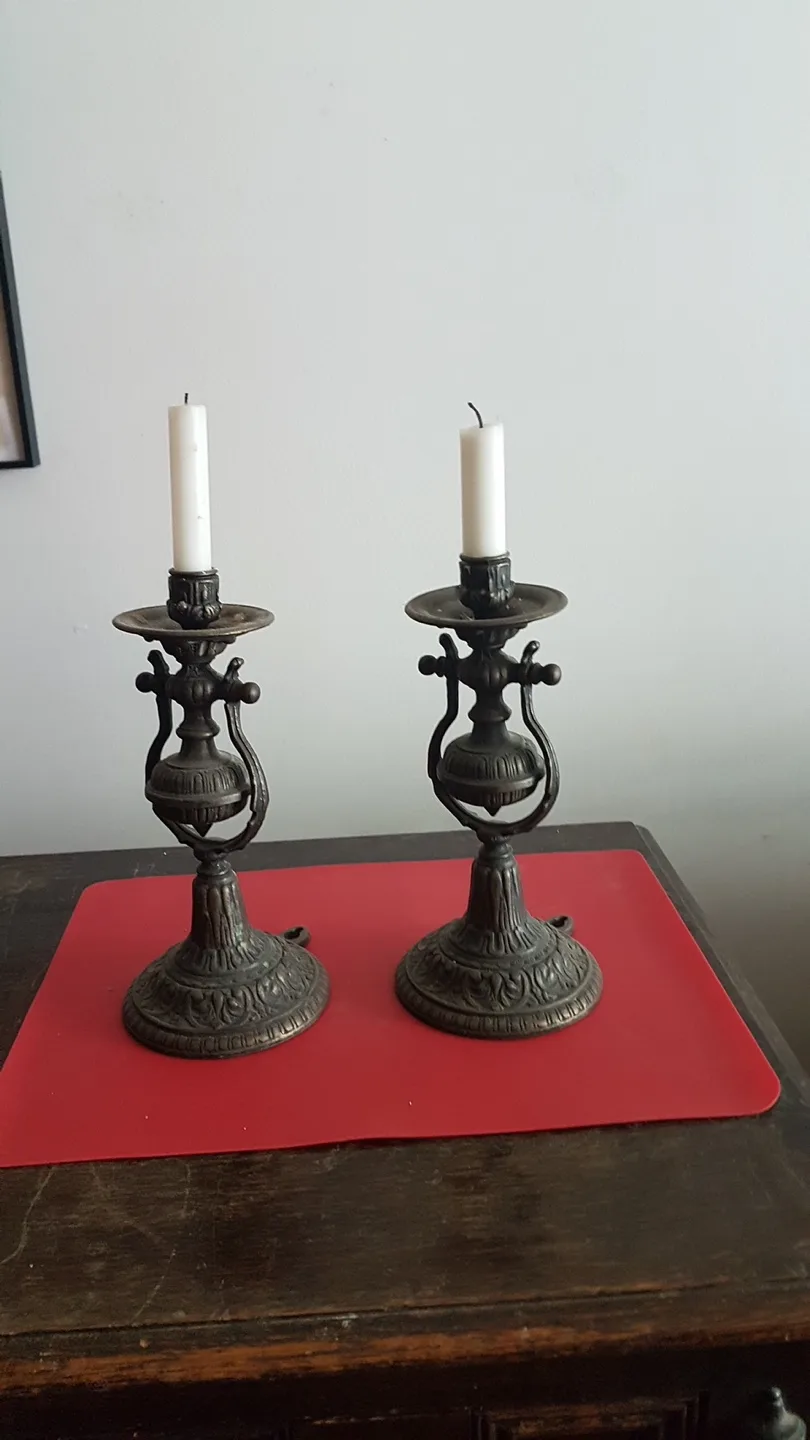 Nautical Brass Vintage Candle Holders thumbnail