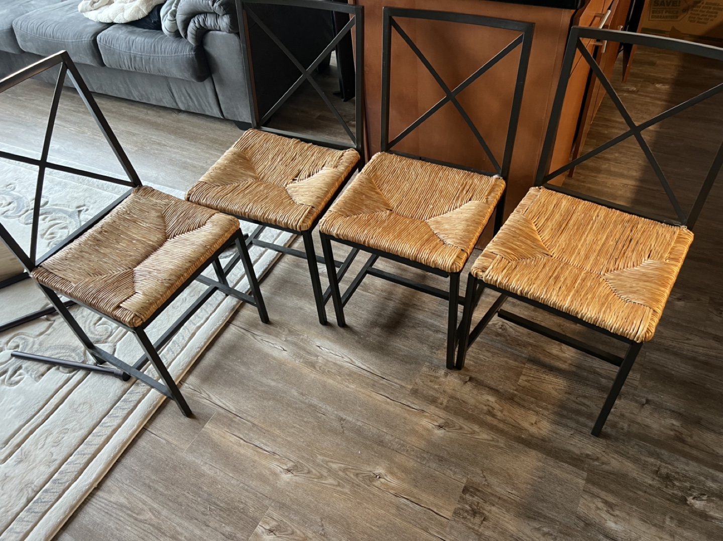 Set of 4 Counter Height Chairs